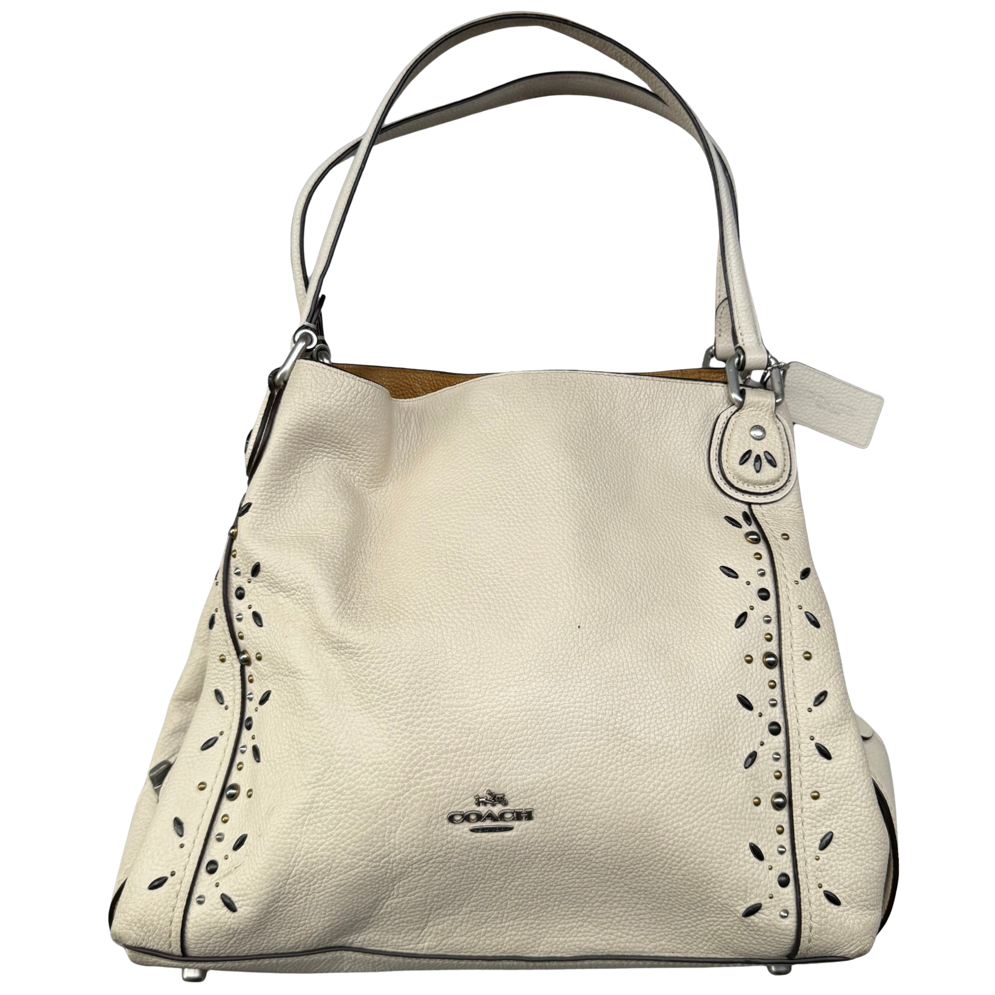 Coach Prairie Rivets Edie ShoulderBag White