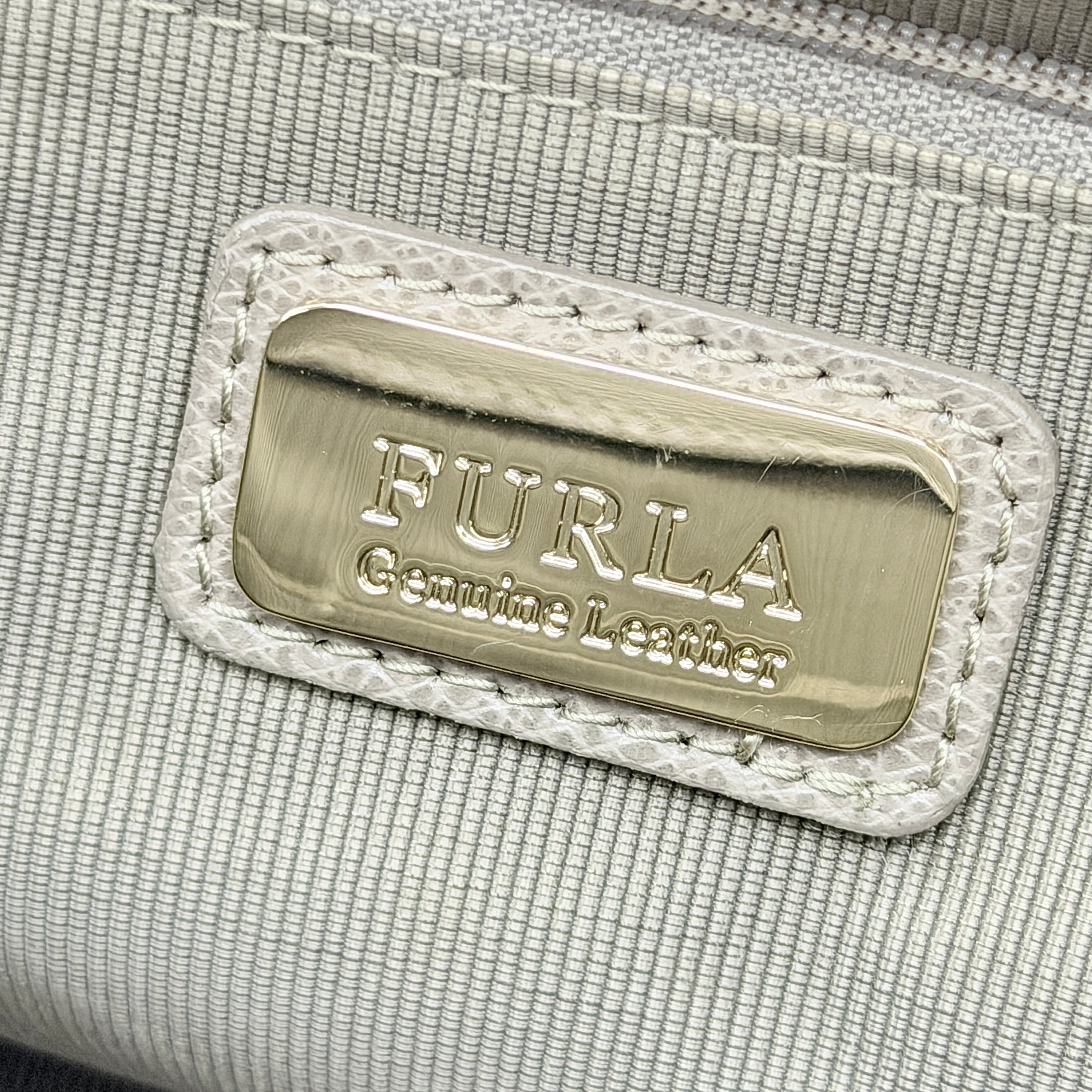 Furla 2Way Metropolis Satchel Handbag Beige