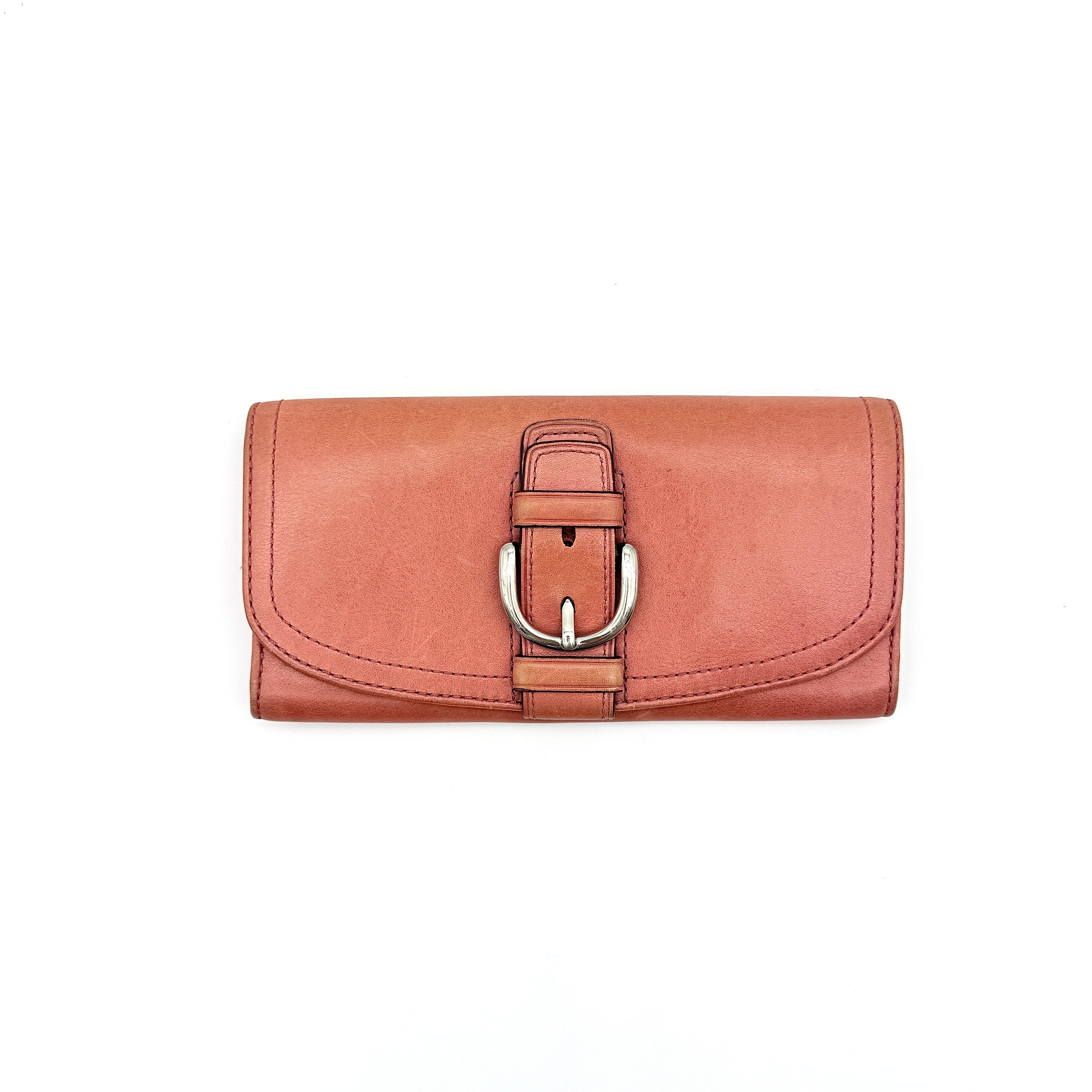 Coach Y2K Soho Buckle Wallet Coral Pink