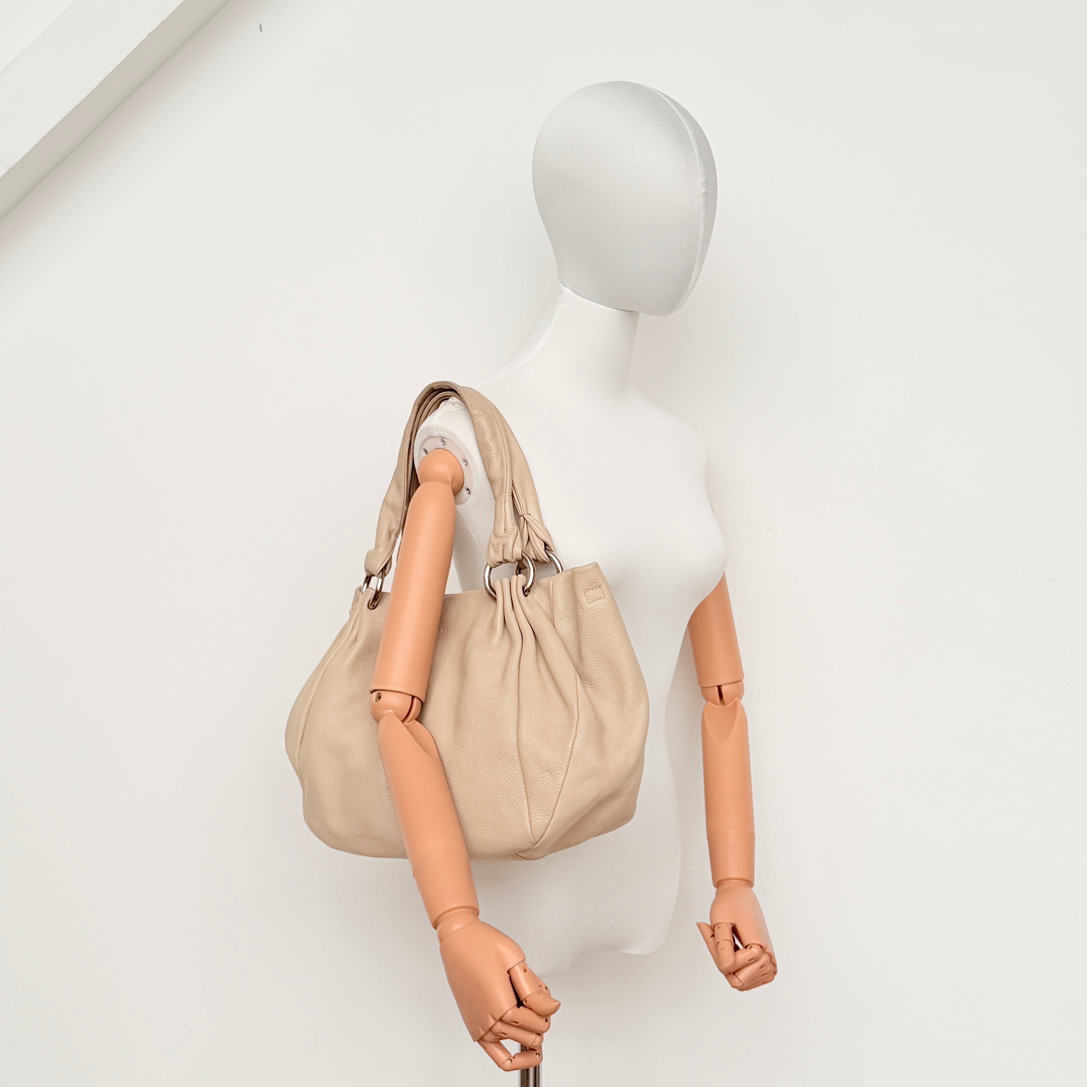 Furla Leather Shoulder Bag Beige