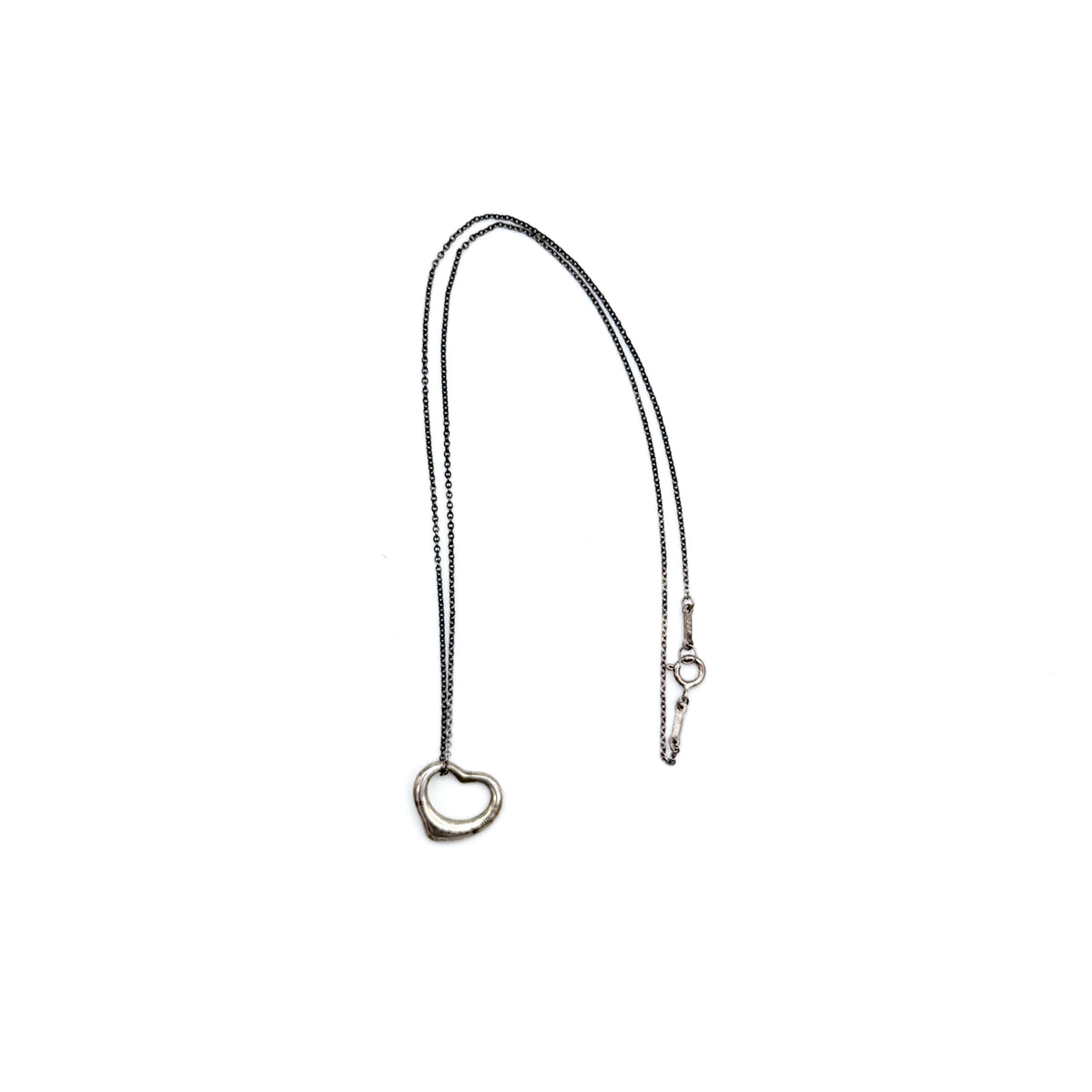 Tiffany & Co. Elsa Peretti Open Heart Necklace Silver