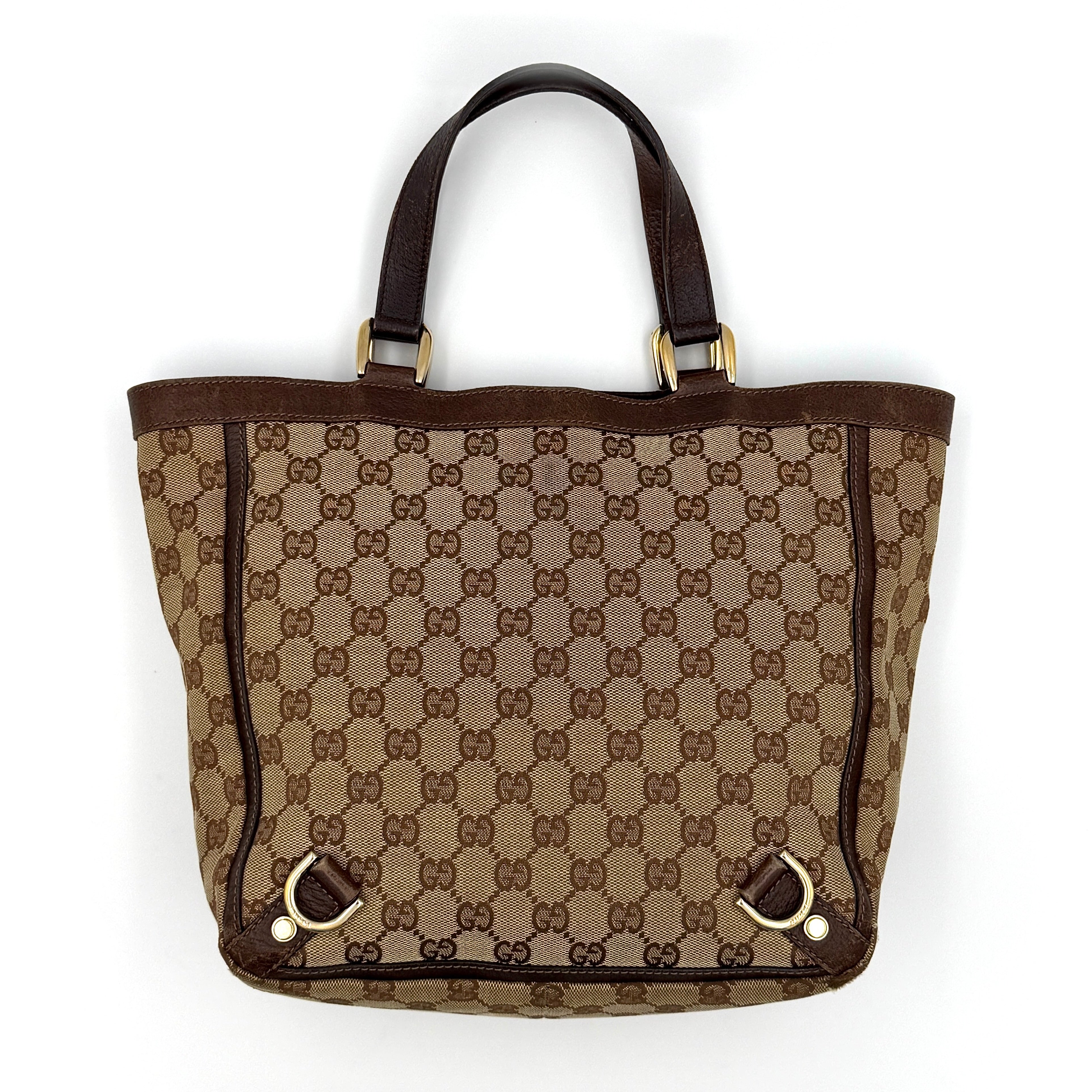 Gucci GG Monogram Abbey D-Ring Tote Bag Beige/Brown