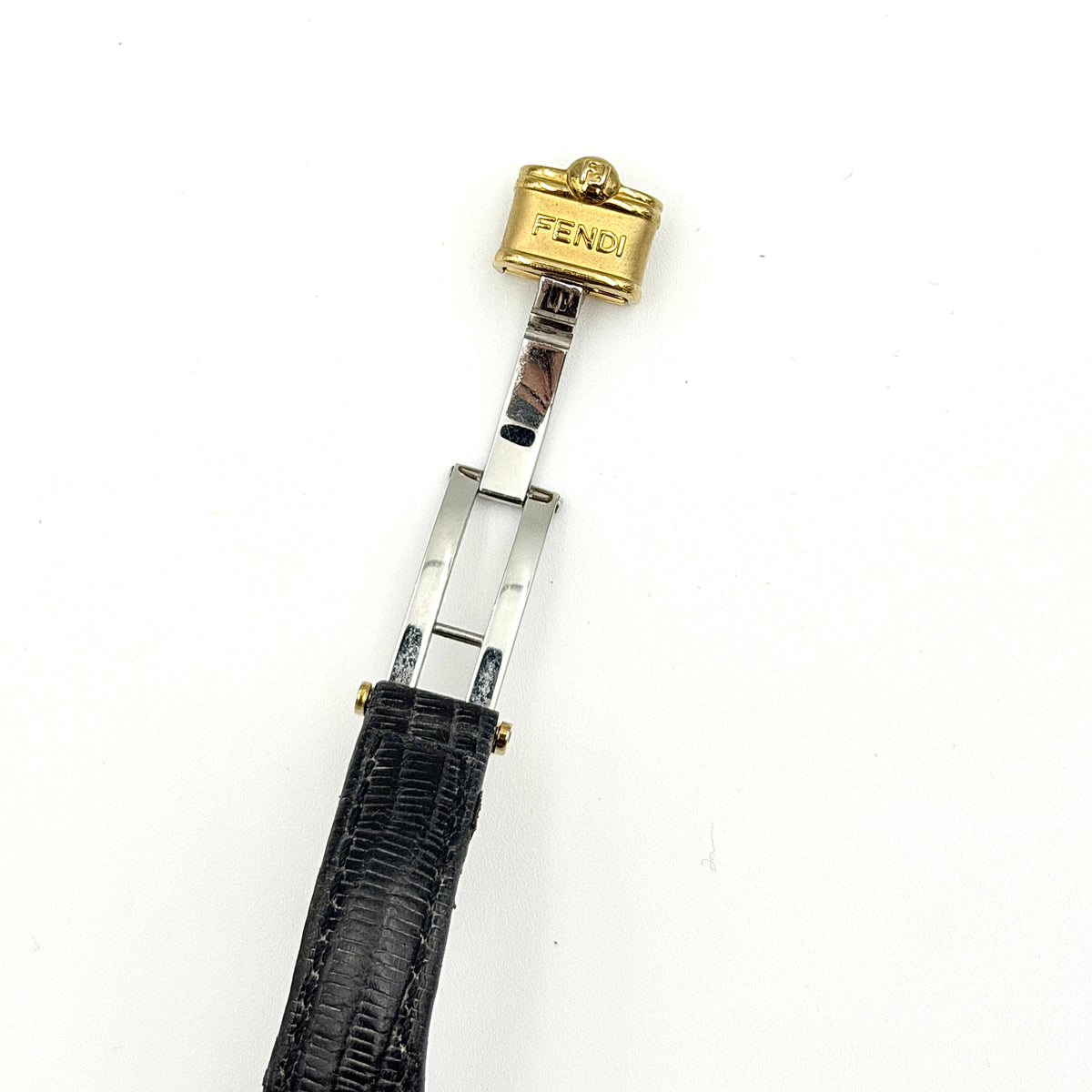 Fendi 2000L Zucca FF Dial Watch Gold/Black