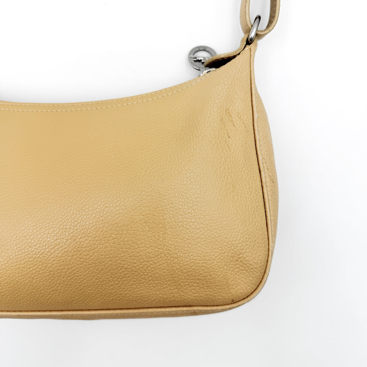 Longchamp 2Way Leather Shoulder Bag Beige