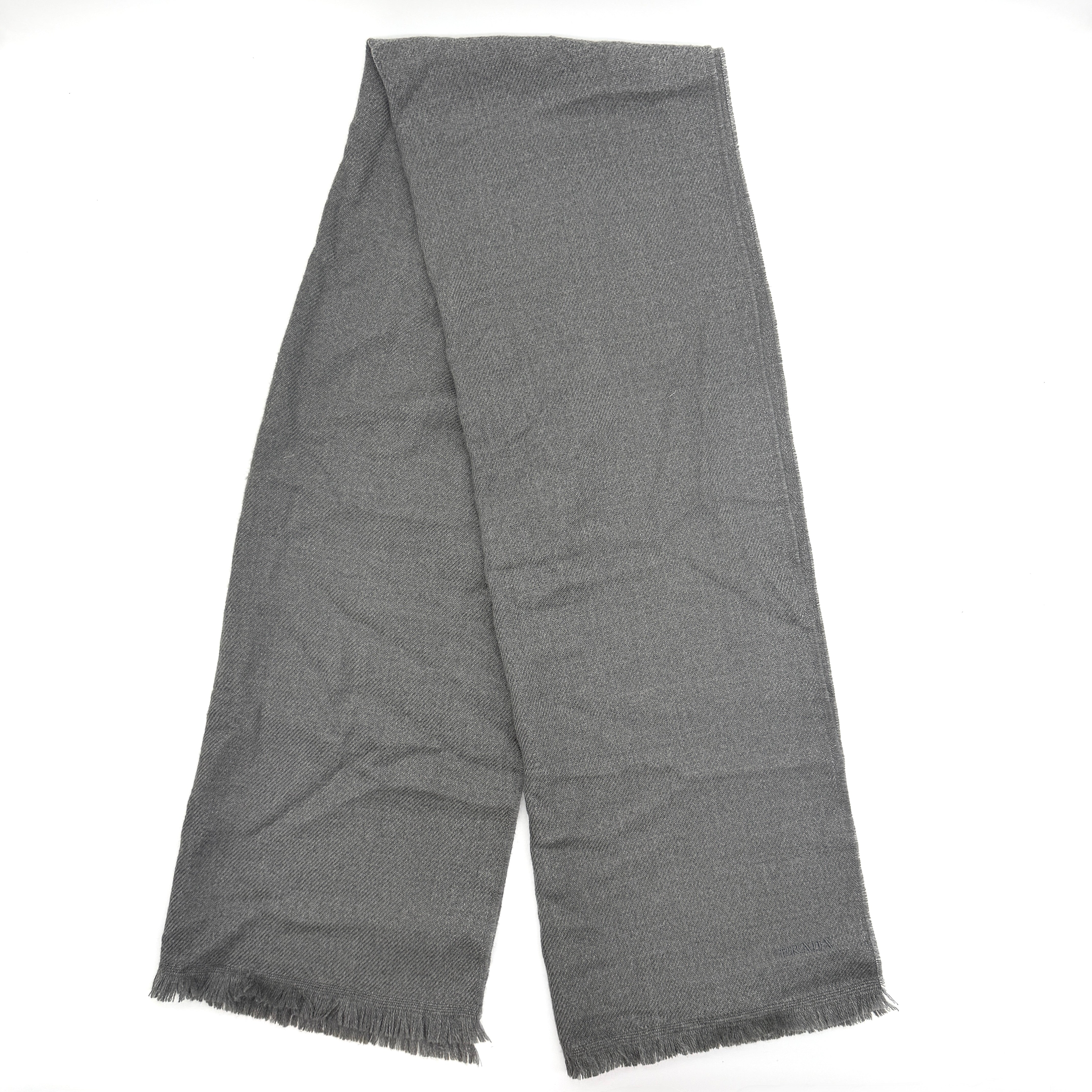 Prada Wool Scarf Grey