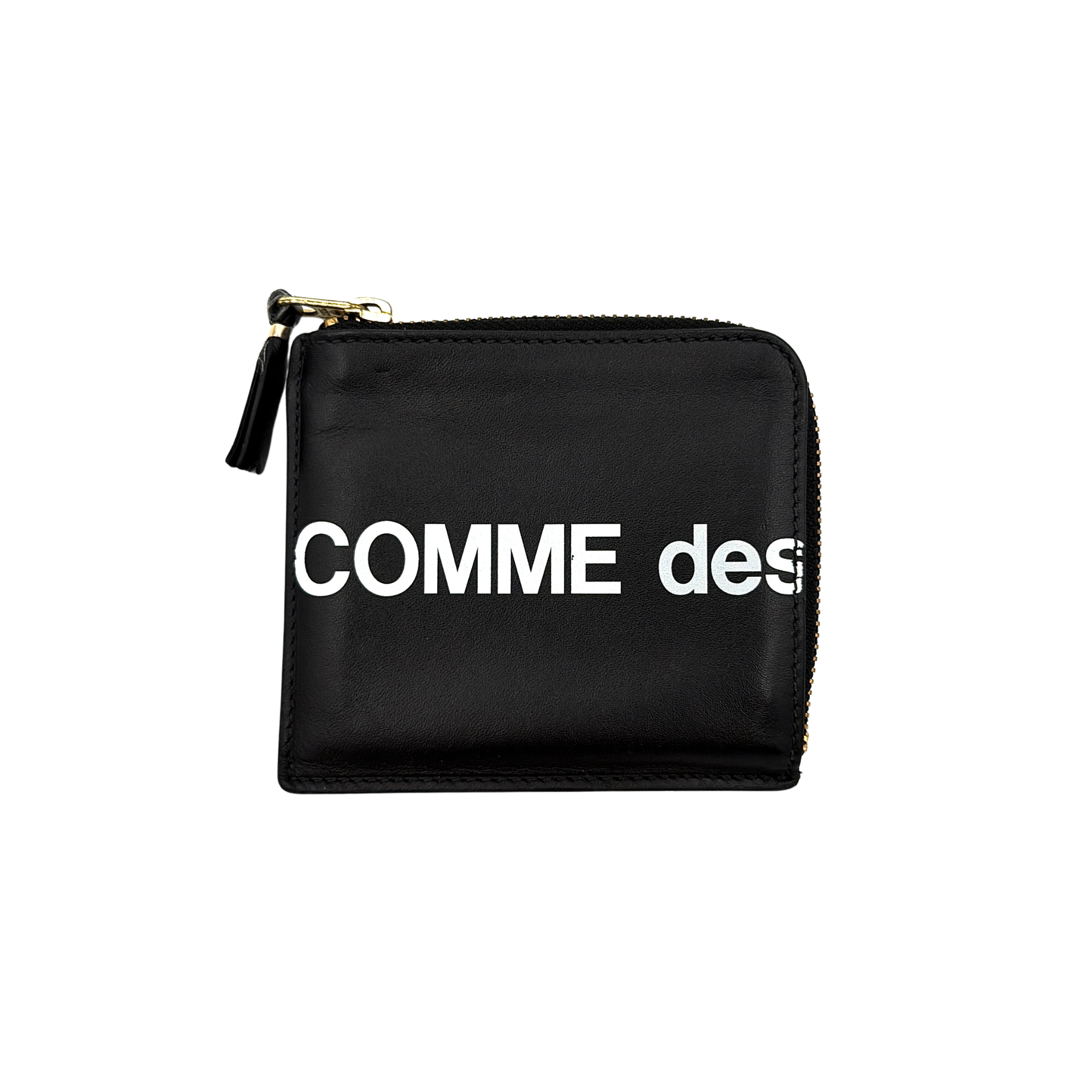 COMME de GARÇONS Huge Logo Zip Wallet Black