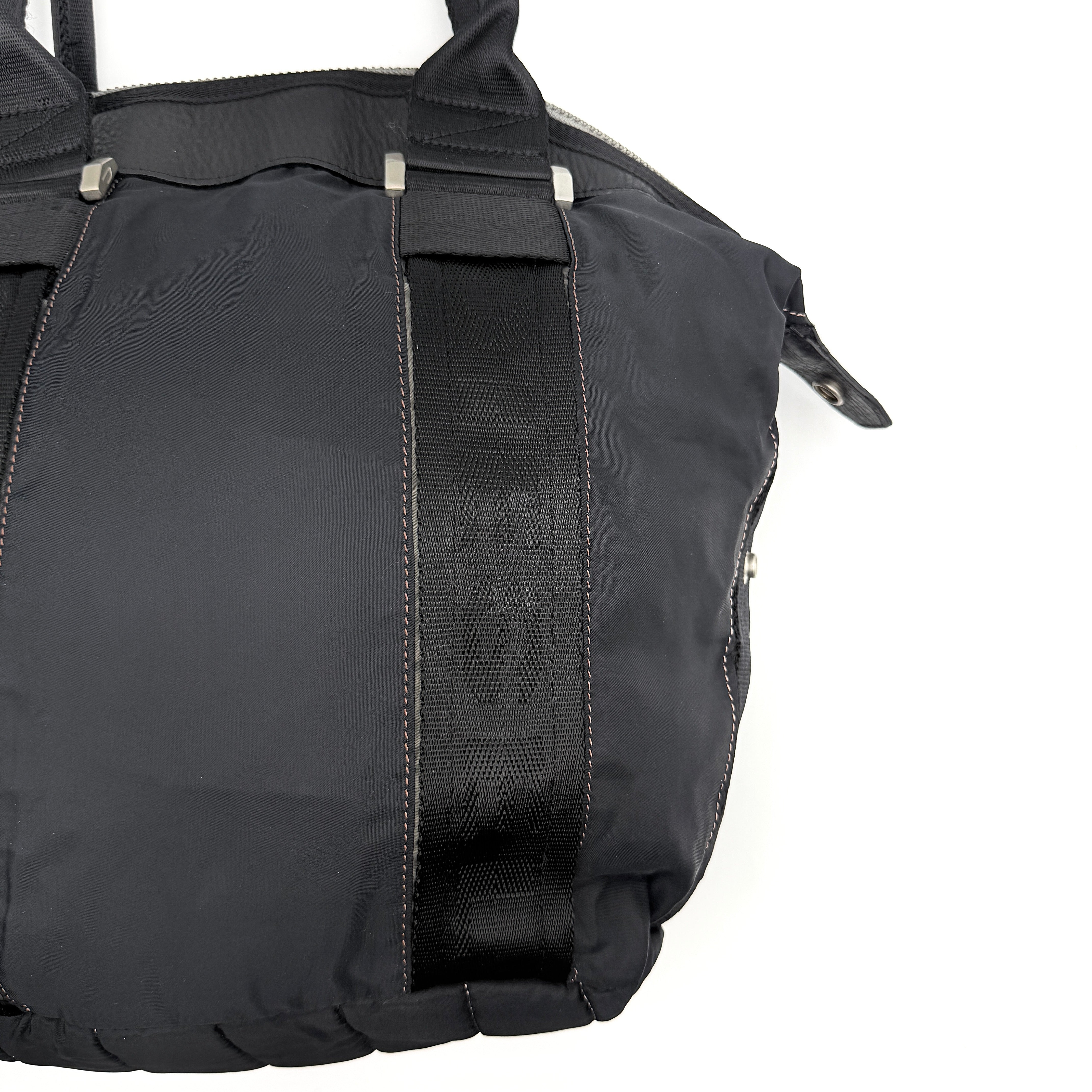 Diesel Y2K Nylon Shoulder Bag Black