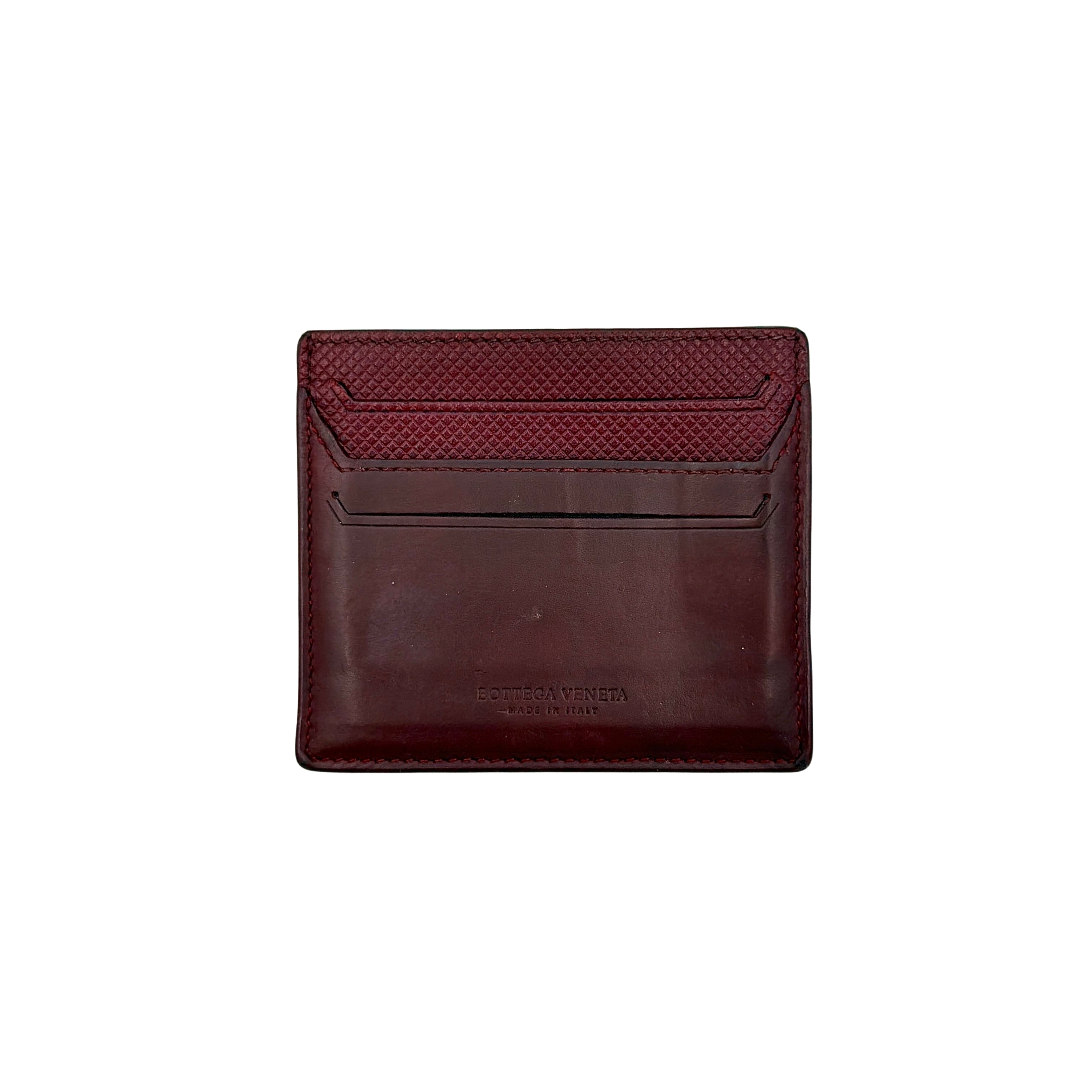 Bottega Veneta Marcopolo Card Holder Burgundy