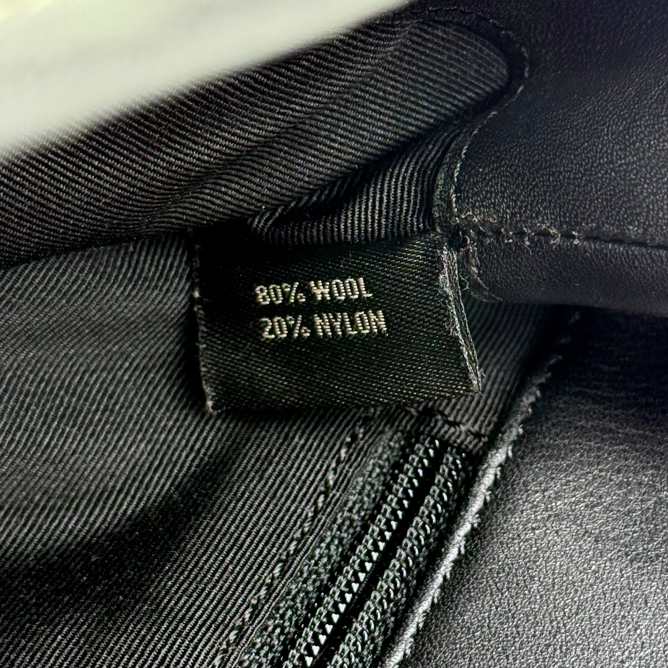 Coach Signature Canvas Wool Handbag Grey/Black