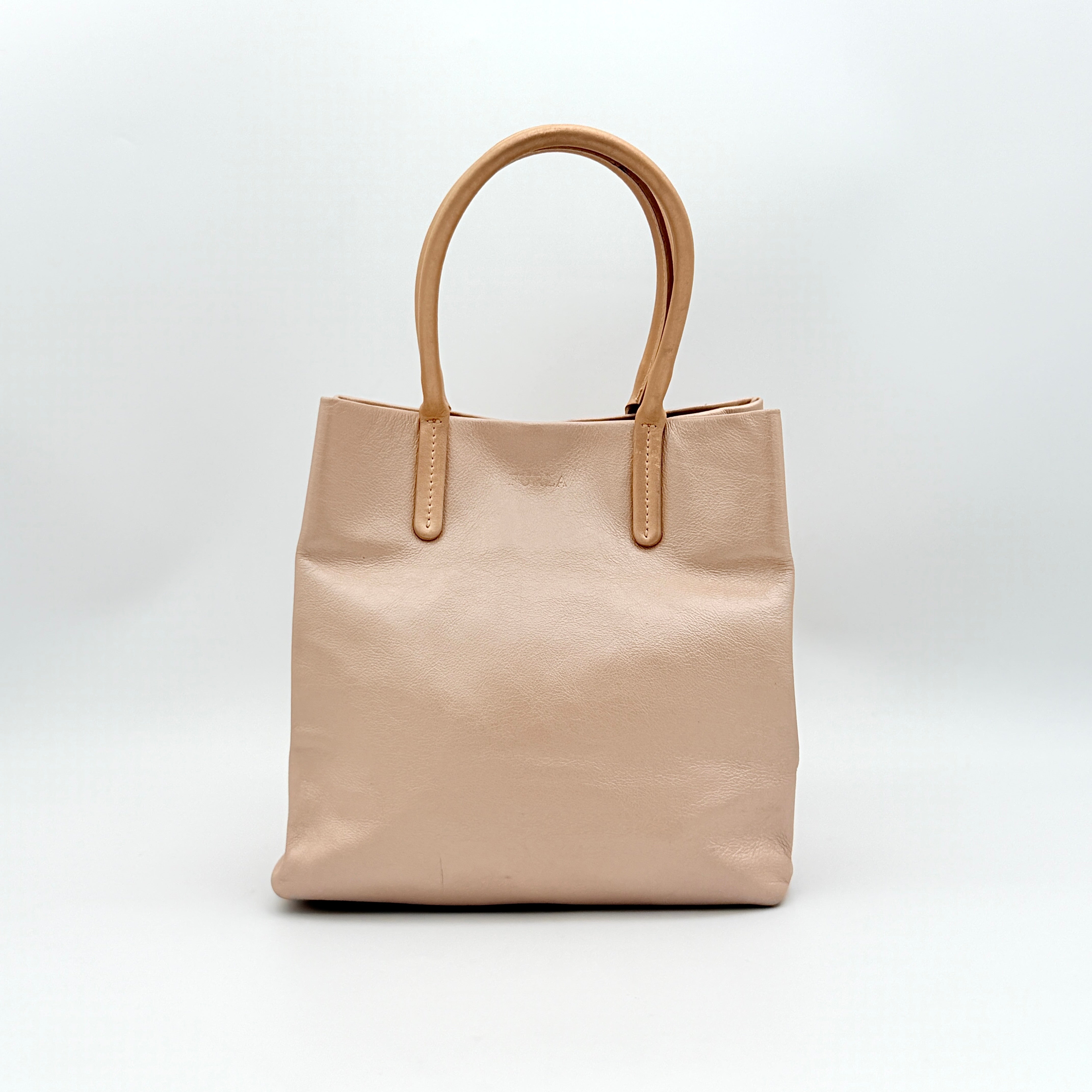 Furla Leather Mini Tote Bag Beige