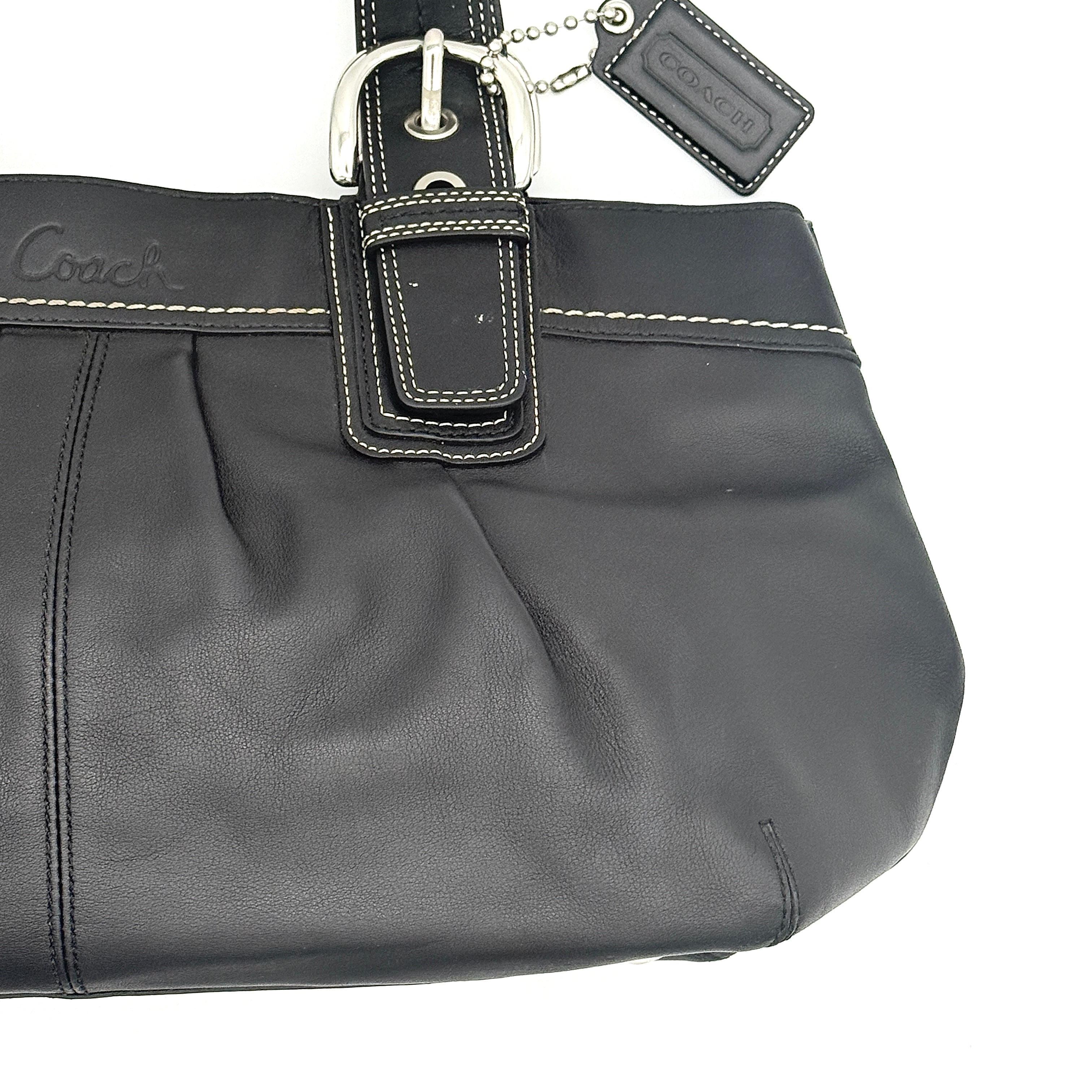 Coach Soho Hampton Pleated Shoulder Bag Black
