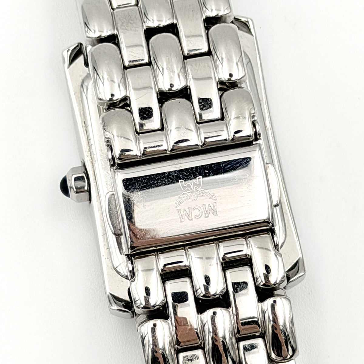 MCM White Dial MC 2377M Stainless Steel Tank Watch