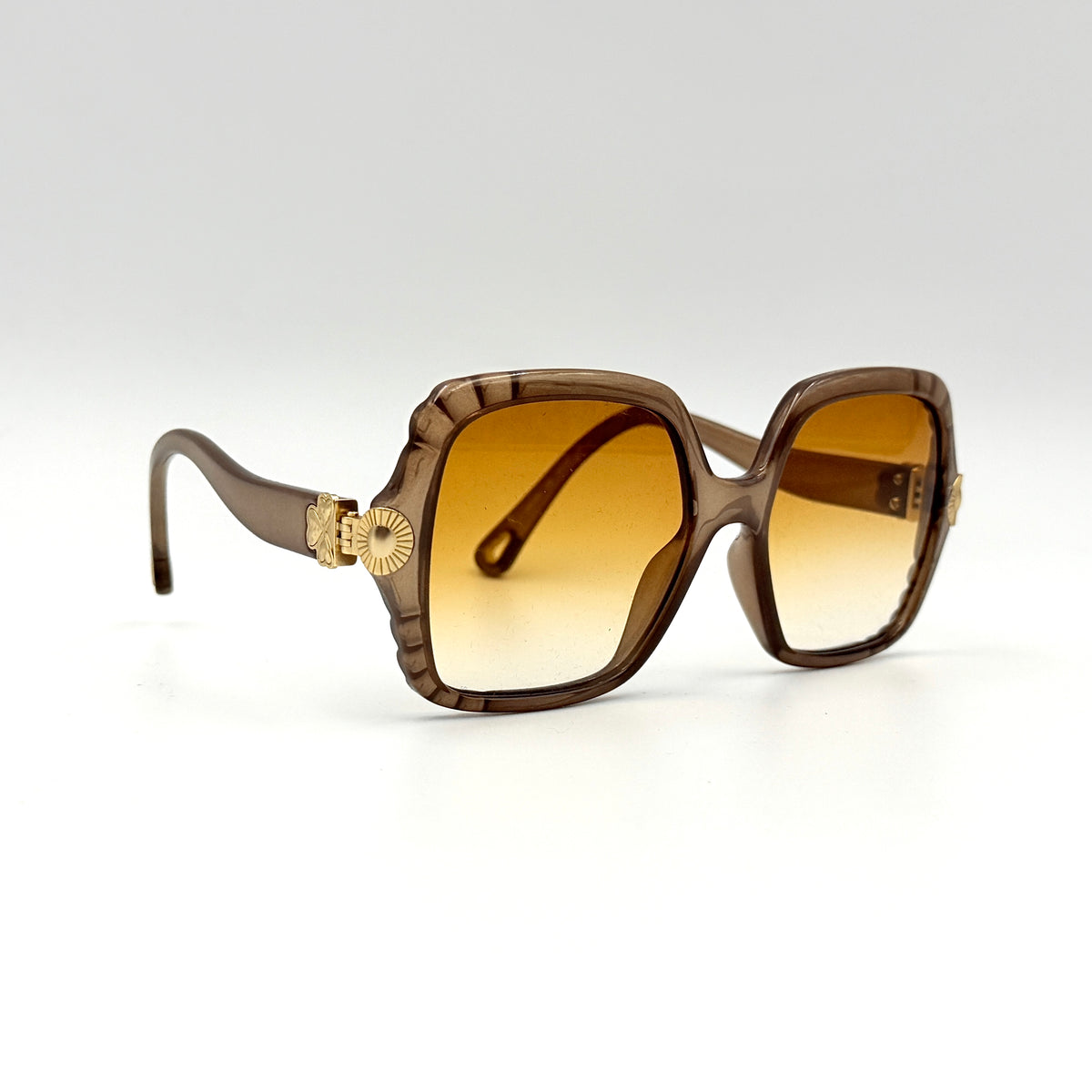 Chloe CE746S Heart Square Sunglasses Brown/Gold