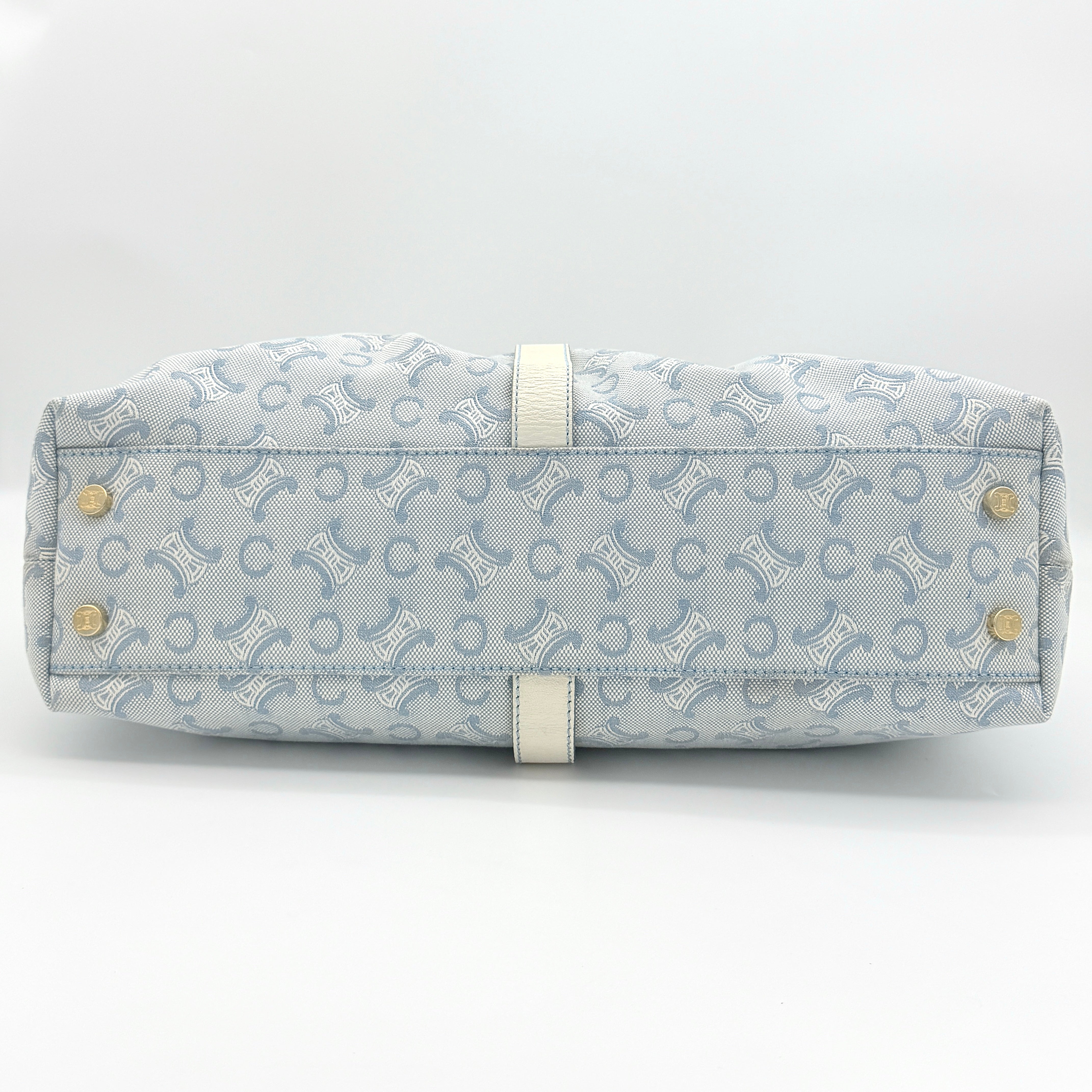 Celine C Macadam Shoulder Bag Blue/White