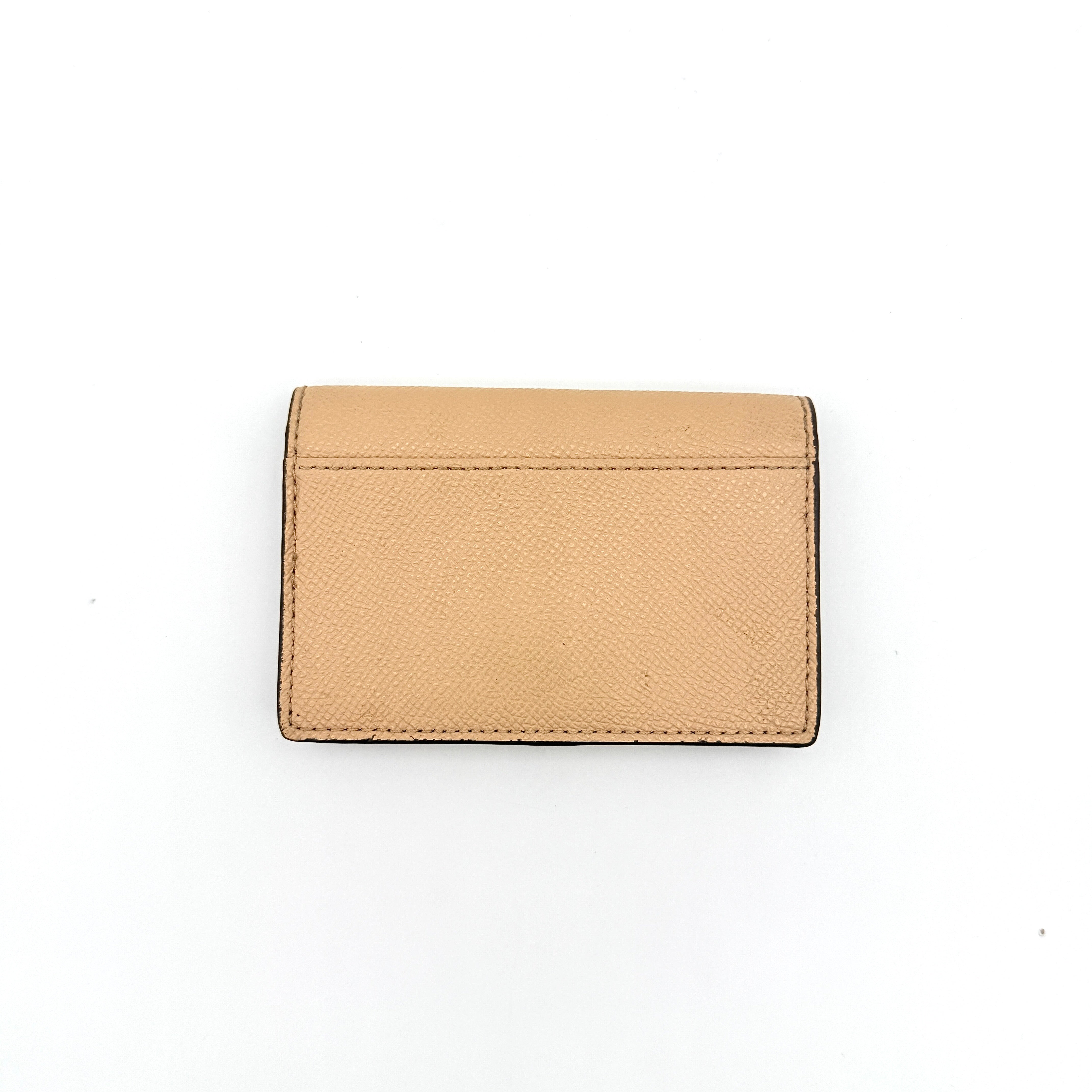 Coach Leather Business Card Case Beige