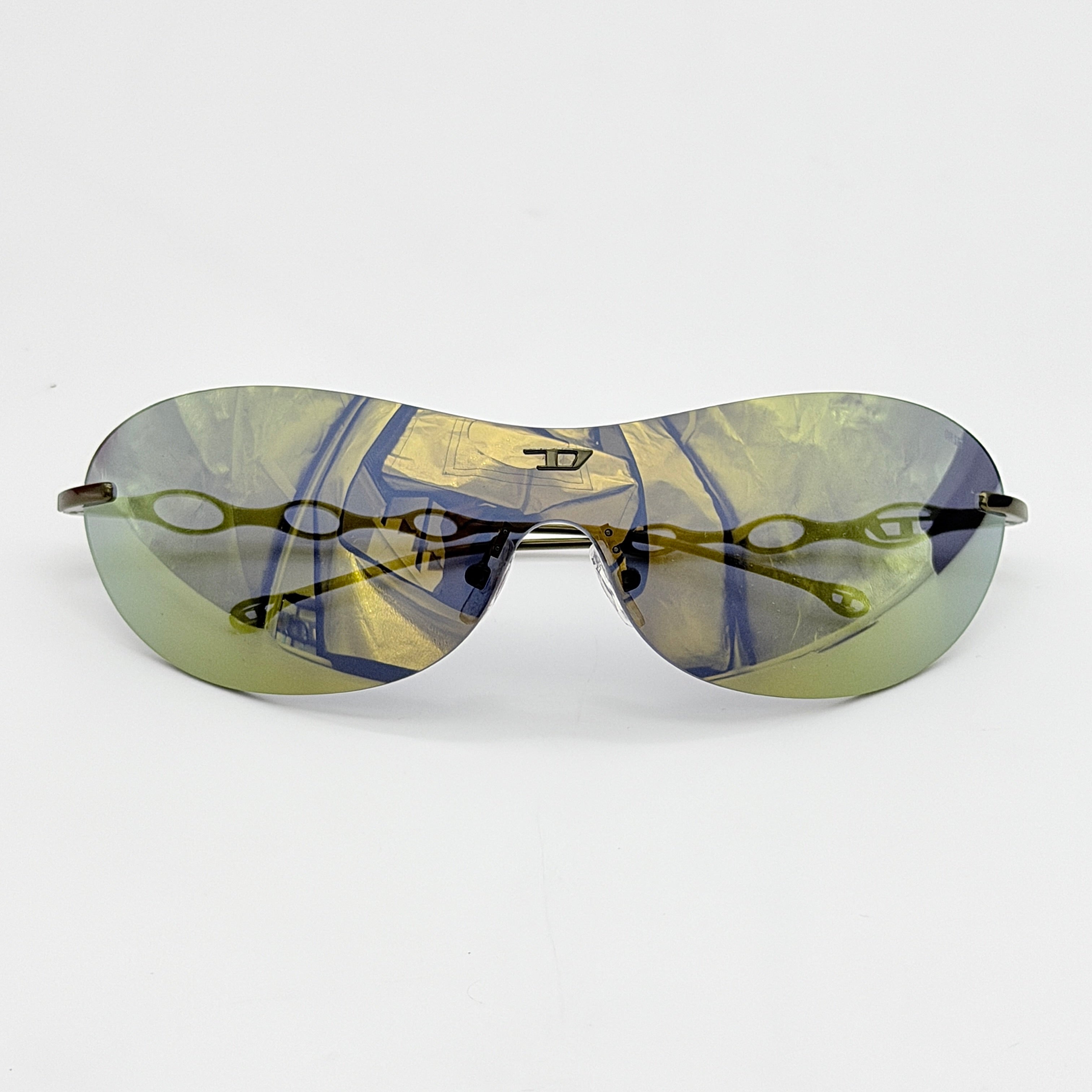 Diesel DL1006 Rimless Sunglasses Green