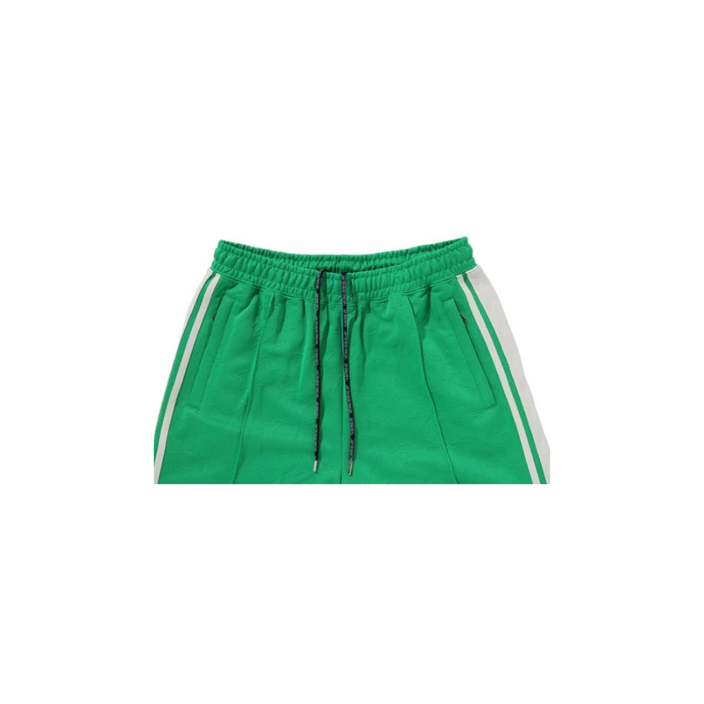 BAPE Line Camo Jacquard Loose Fit Sweatpants Green