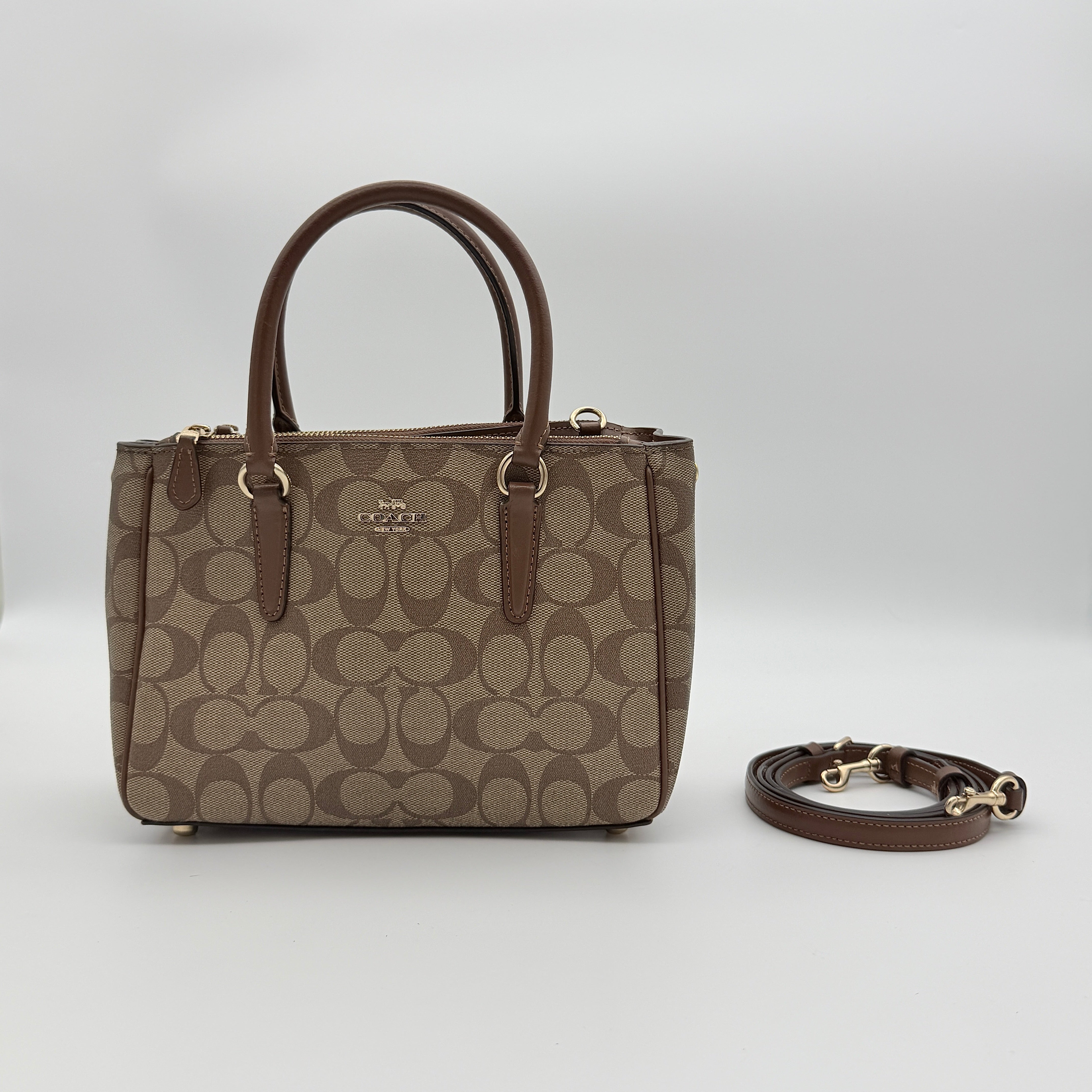 Coach 2Way Christie Carryall Handbag Beige/Brown