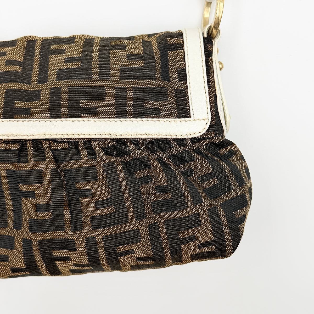 Fendi FF Zucca Chef Shoulder Bag Brown