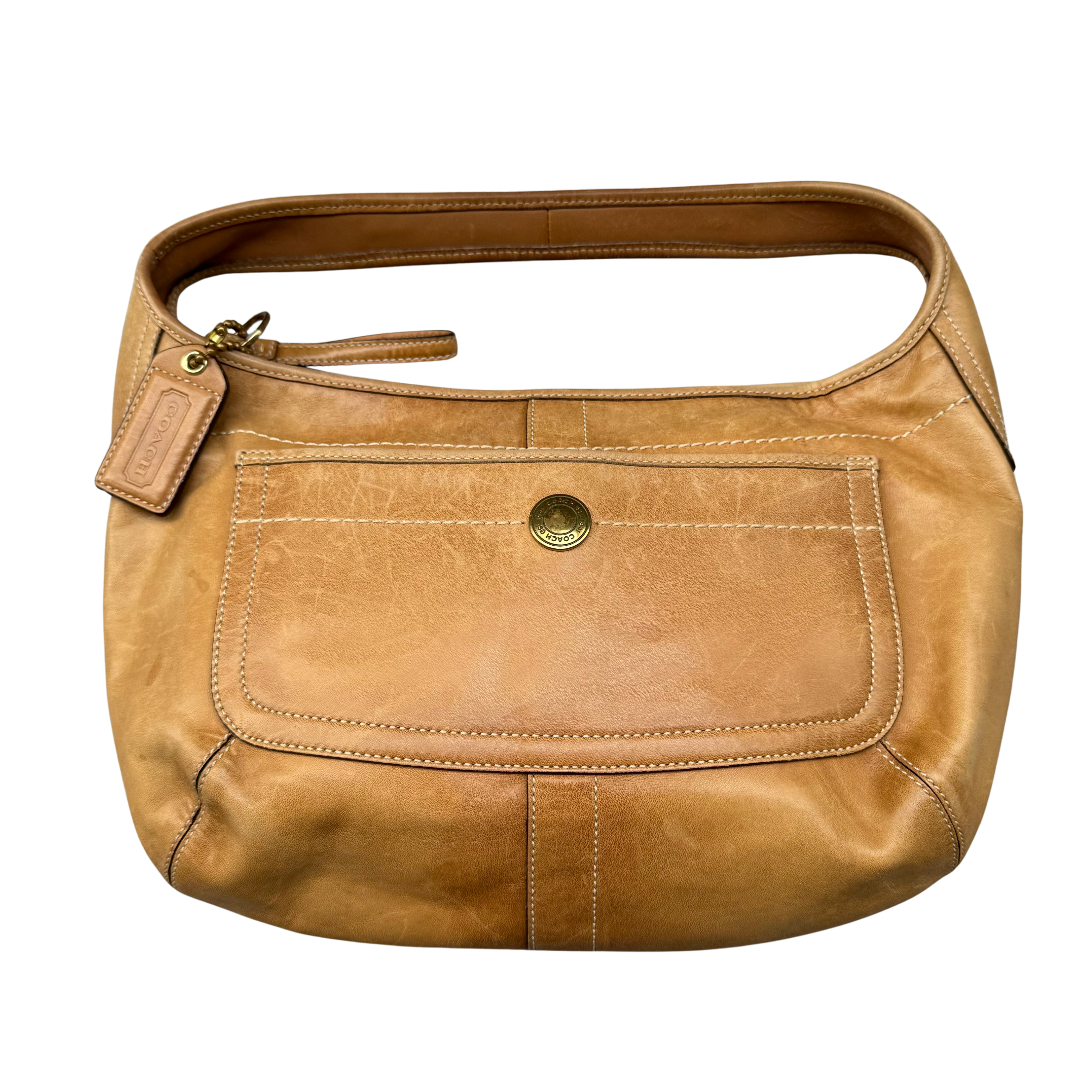 Coach Ergo Hobo Leather Shoulder Bag Tan
