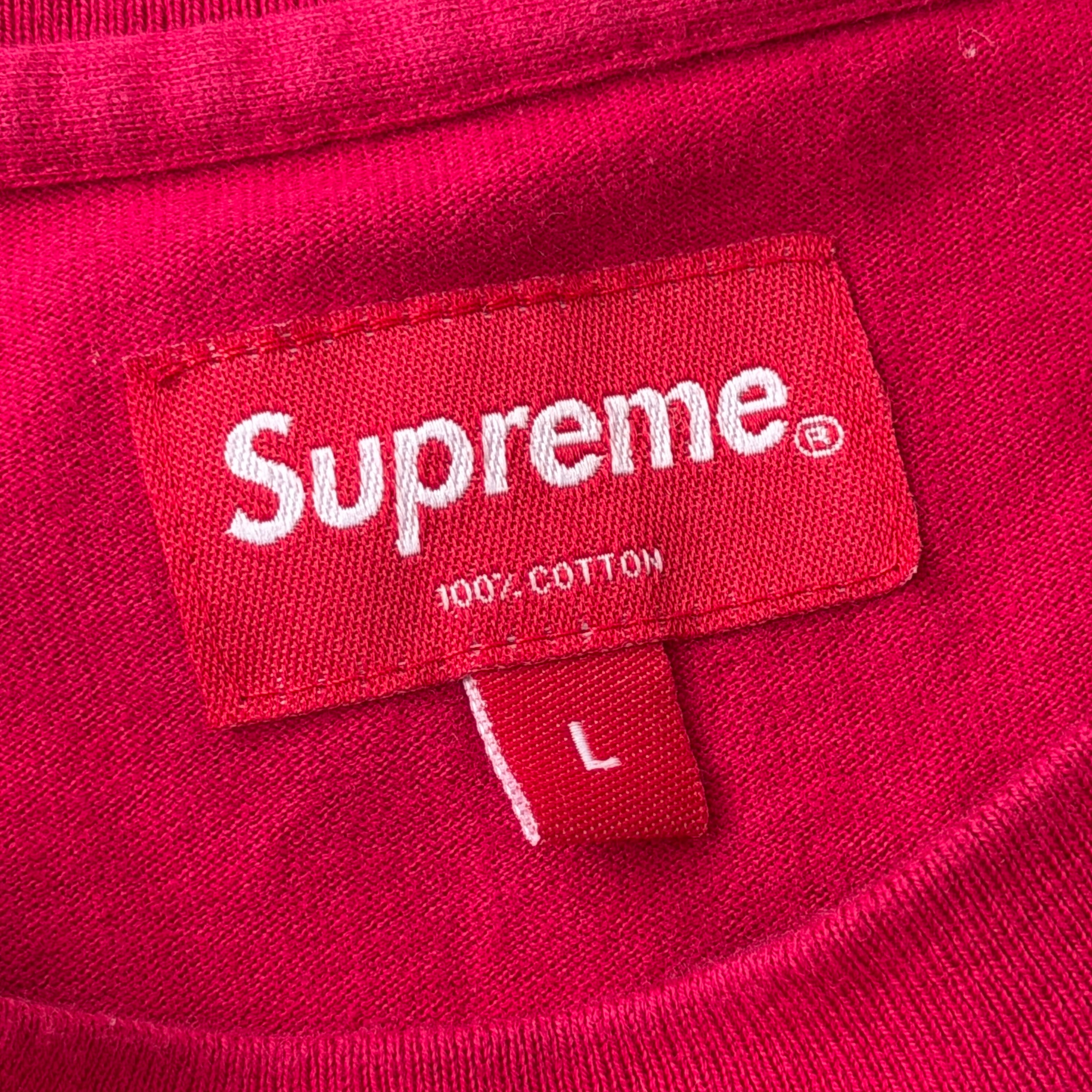 (L) Supreme Crest Long Sleeve Shirt Red