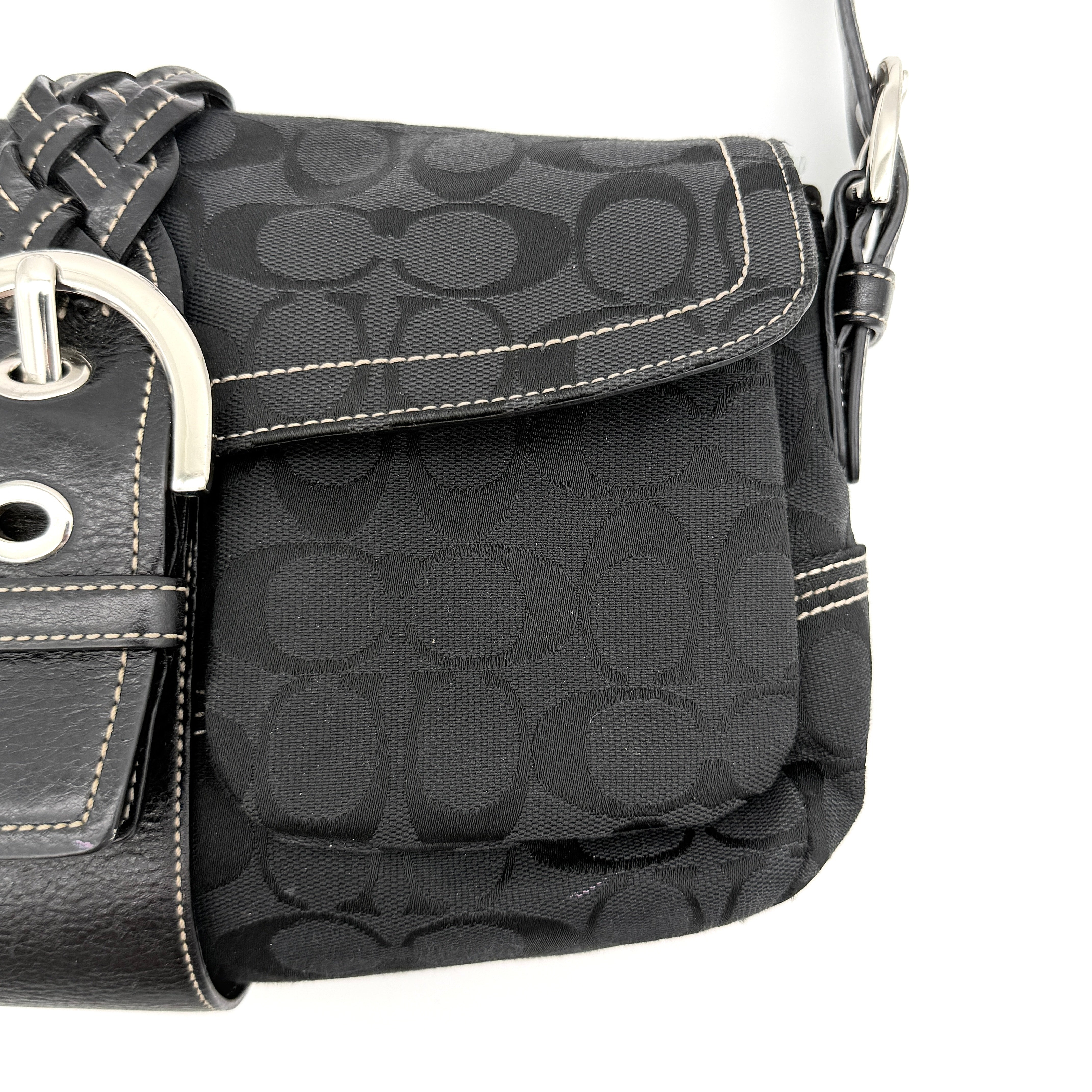 Coach Y2K Signature Soho Buckle Shoulder Bag Black