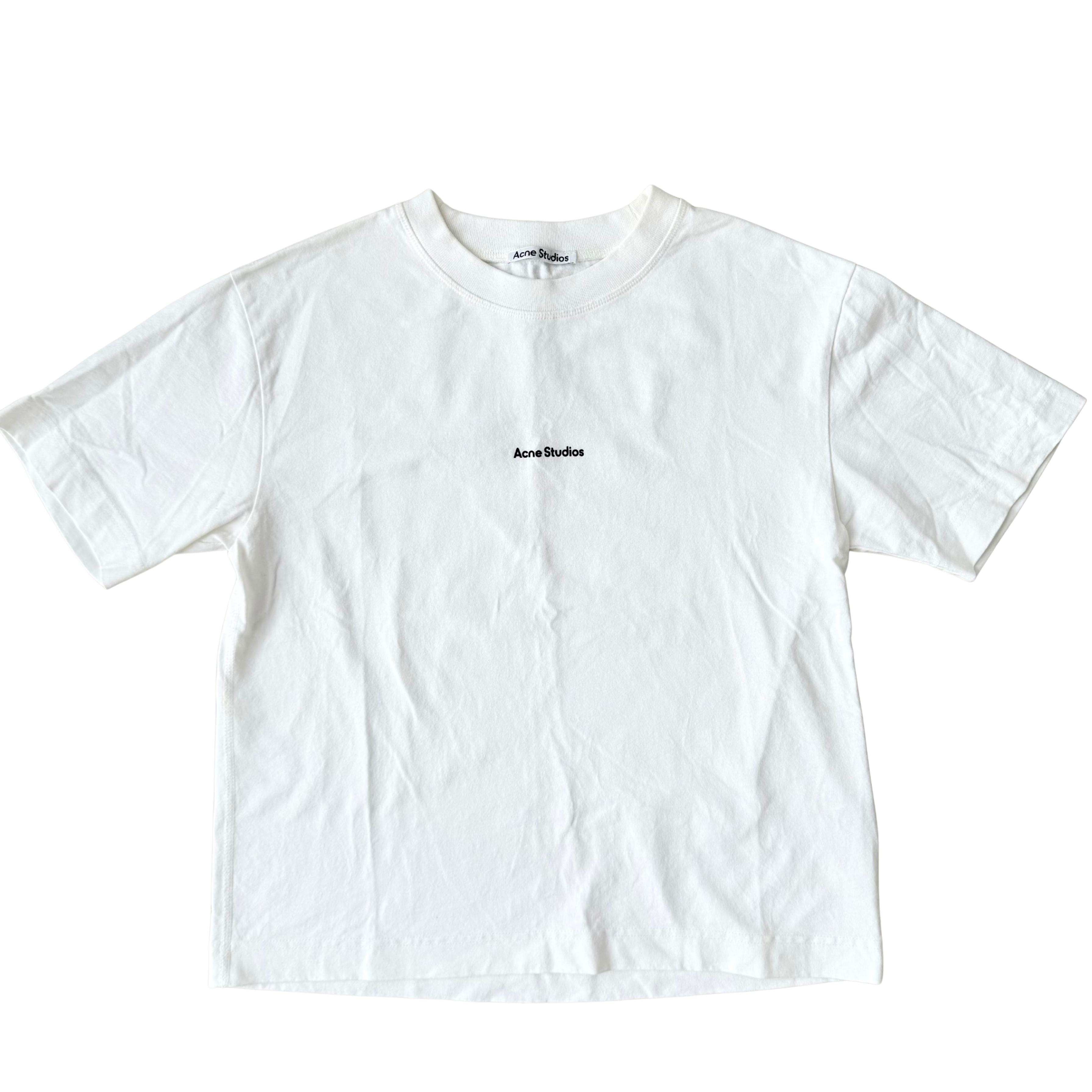 (XXS) Acne Studios Logo T-shirt Optic White