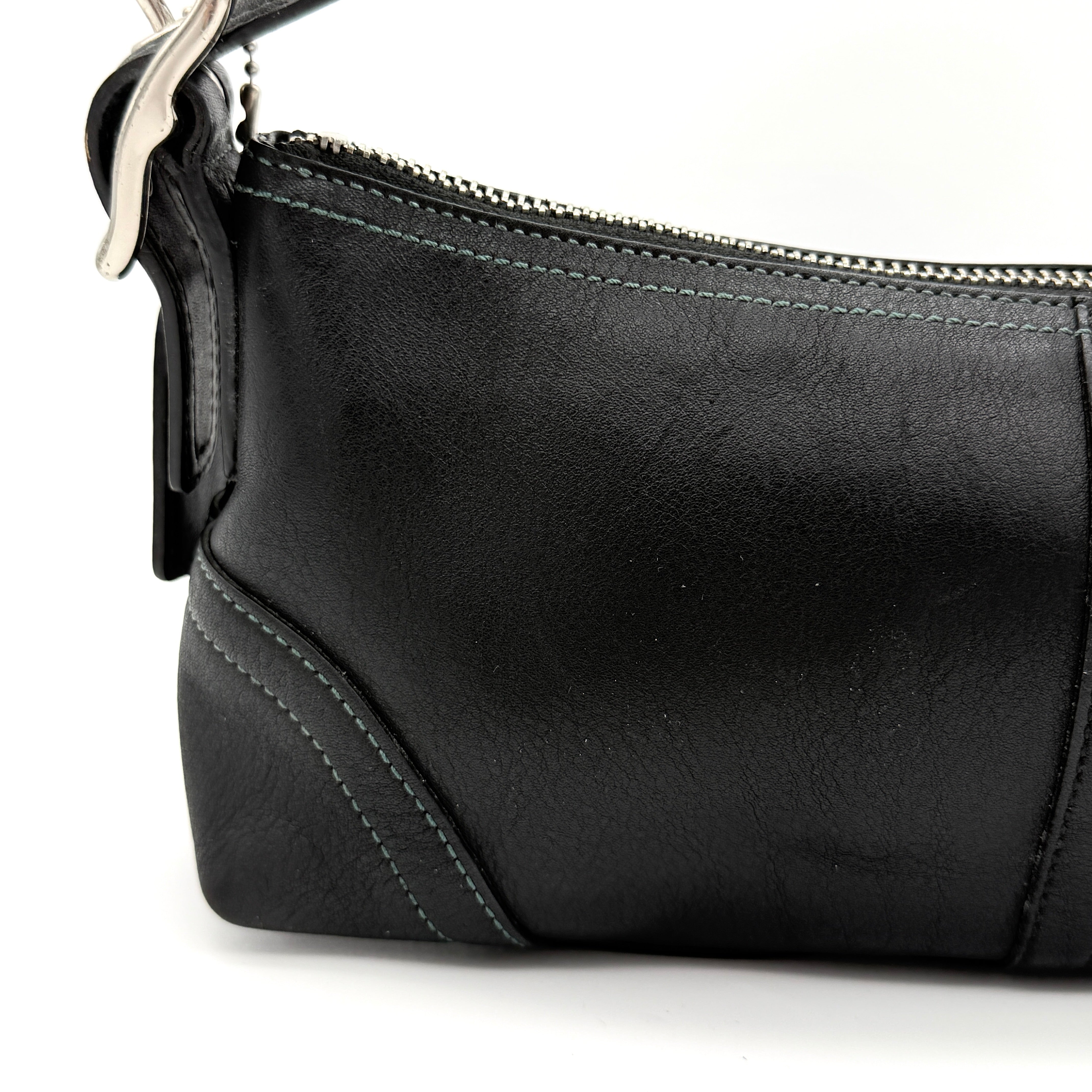 Coach Y2K Hampton Demi Baguette Shoulder Bag Black