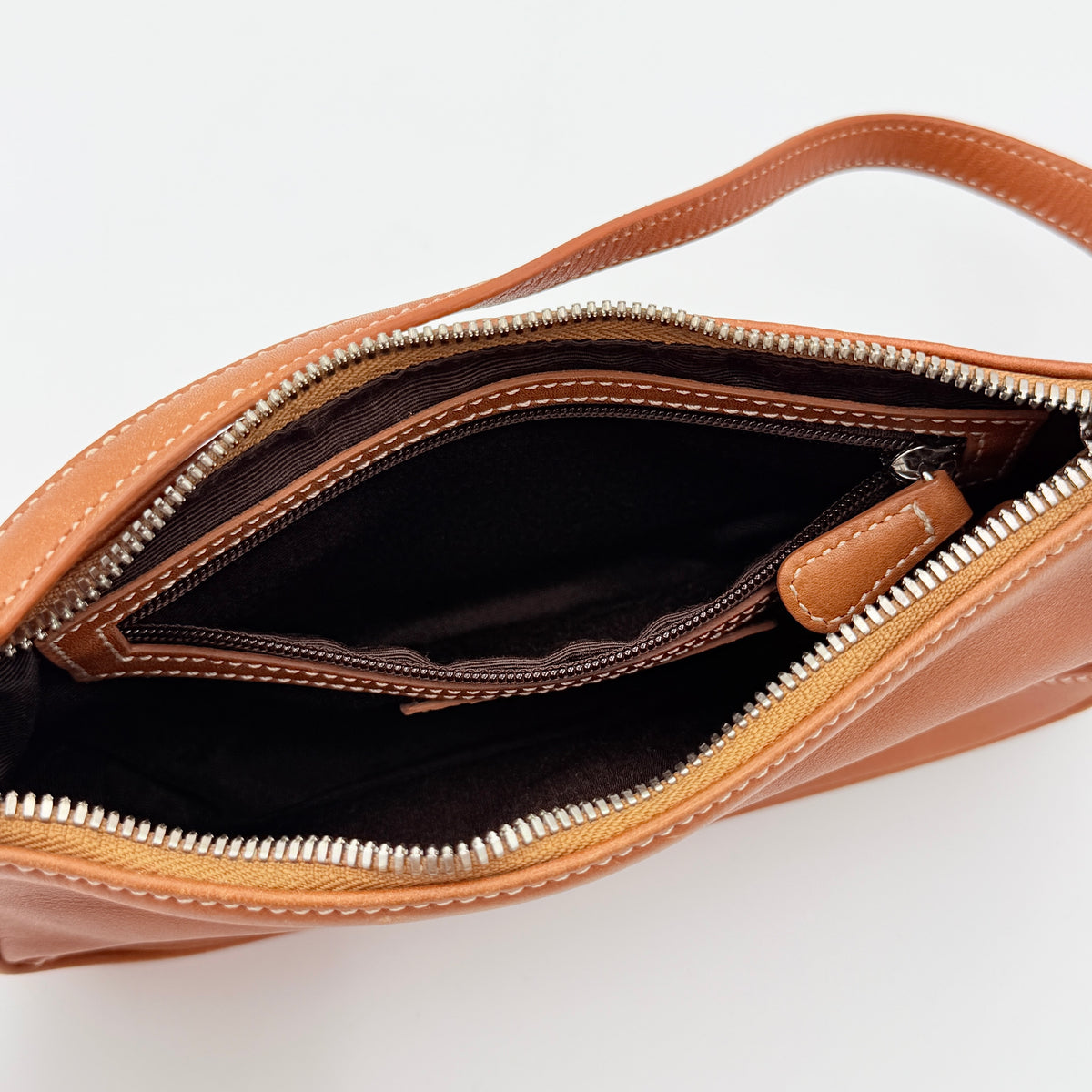 Coach Y2K Demi Leather Shoulder Bag Brown