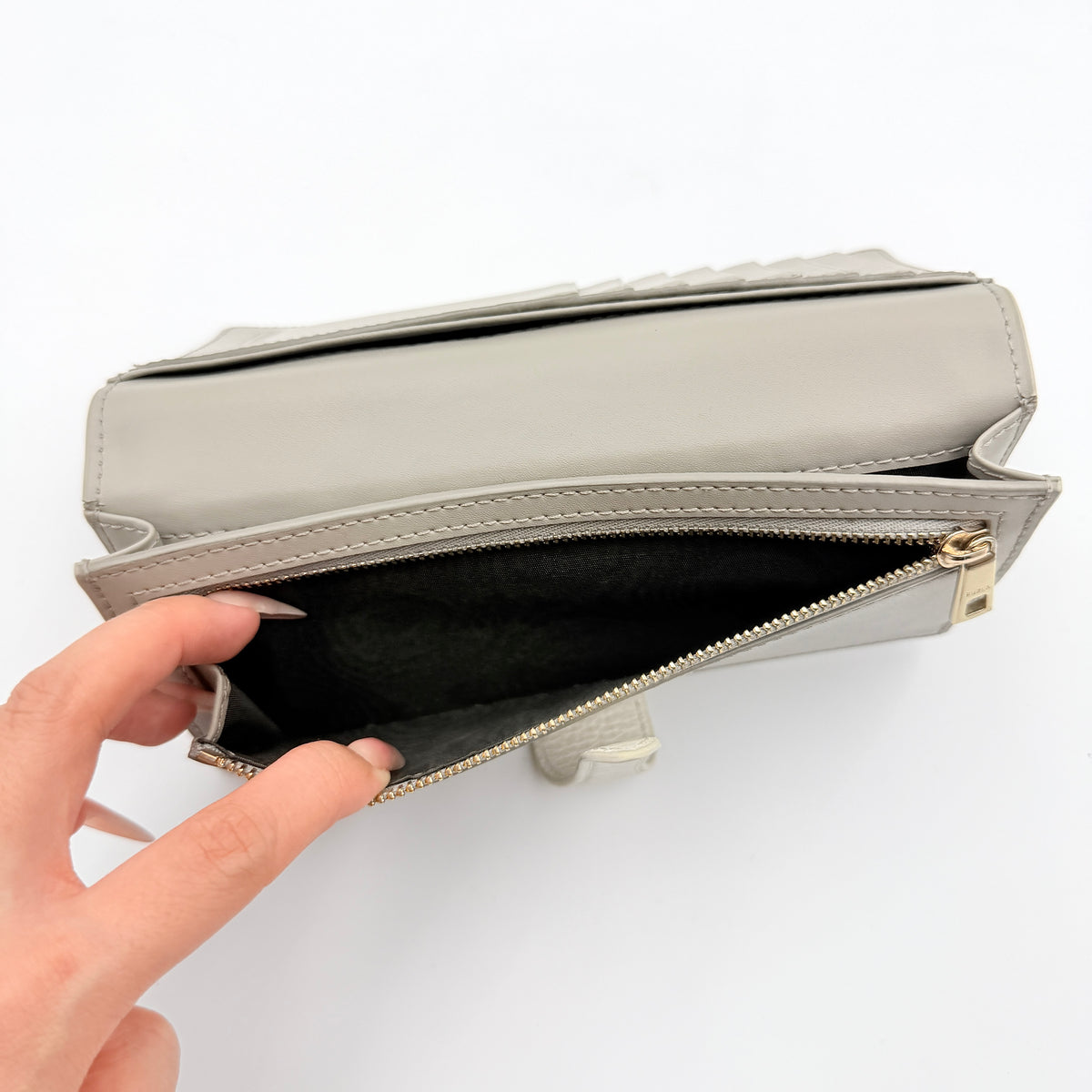 Furla Sofia Grainy Continental Long Wallet Ivory