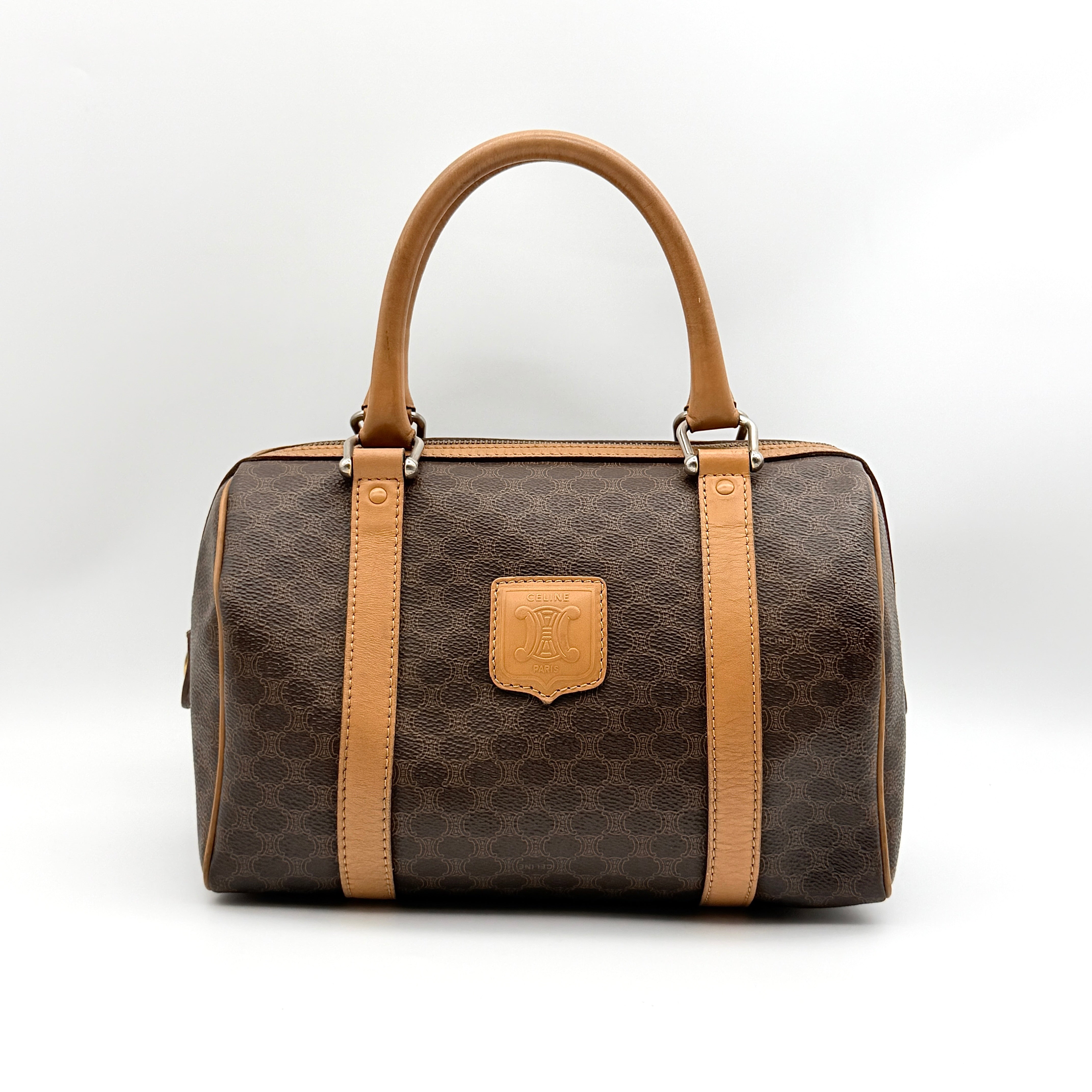 Celine Macadam Boston Bag Brown/Beige