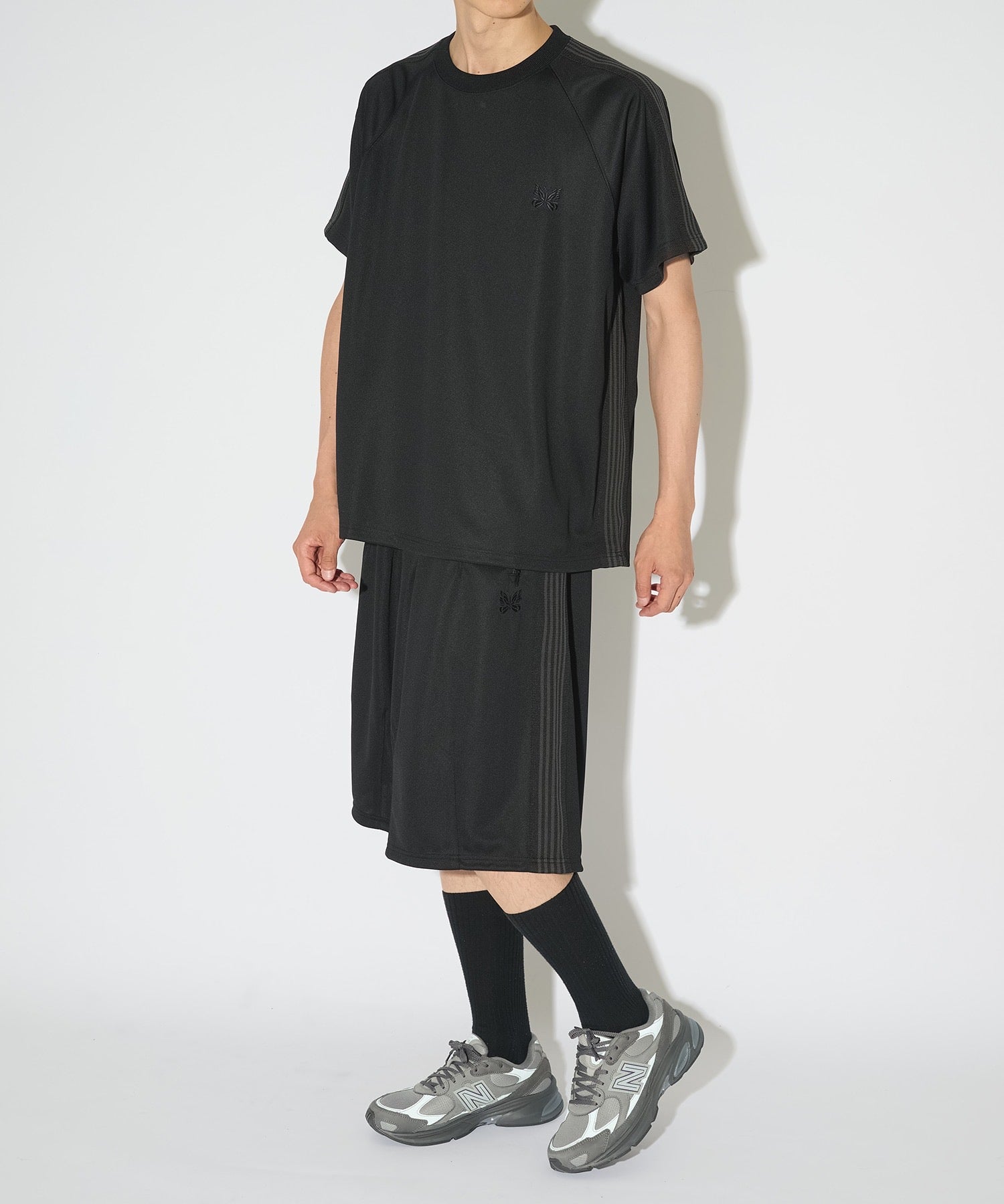 Needles H.D. Poly Mesh Track Shorts Black