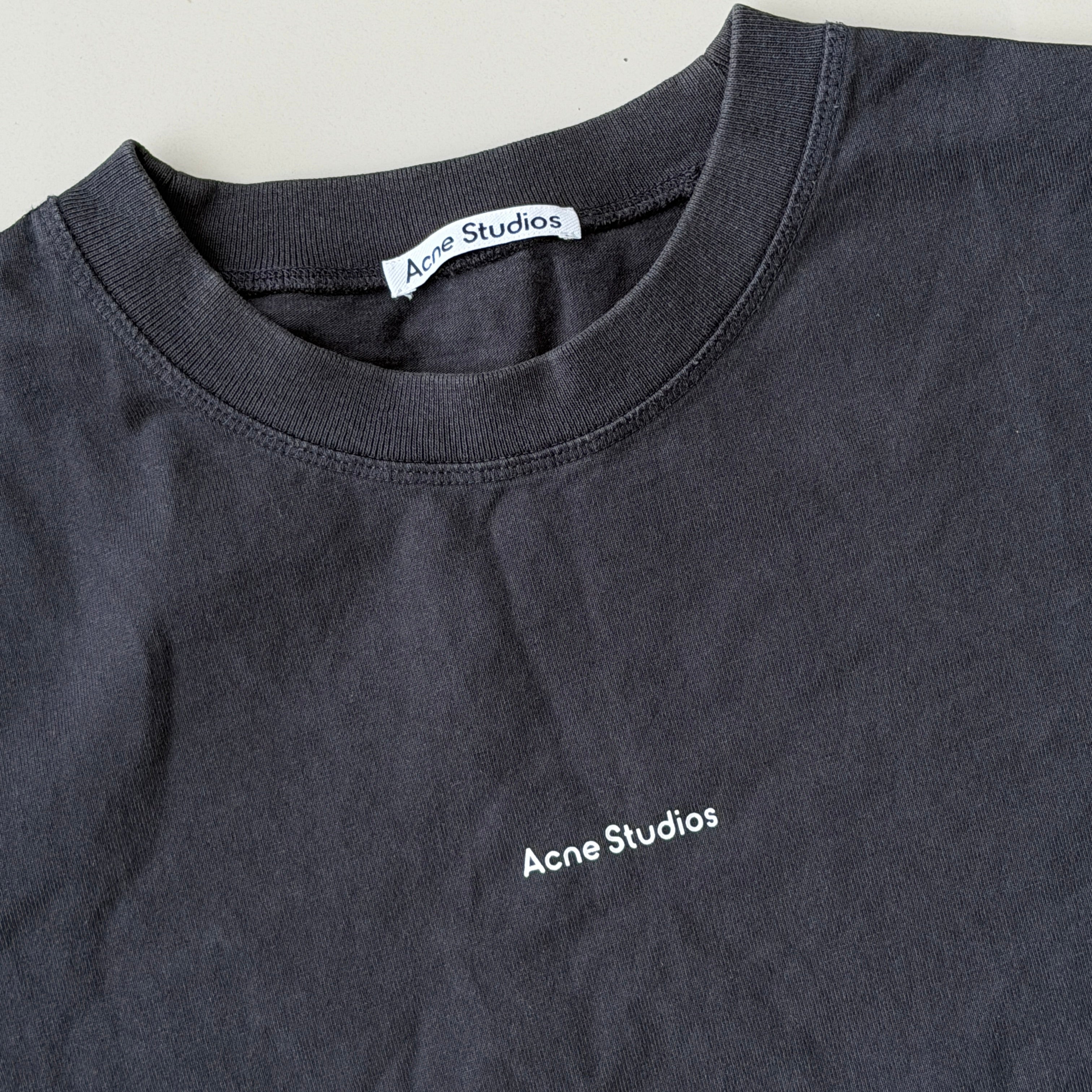 (XS) Acne Studios Stamp Logo T-shirt Black