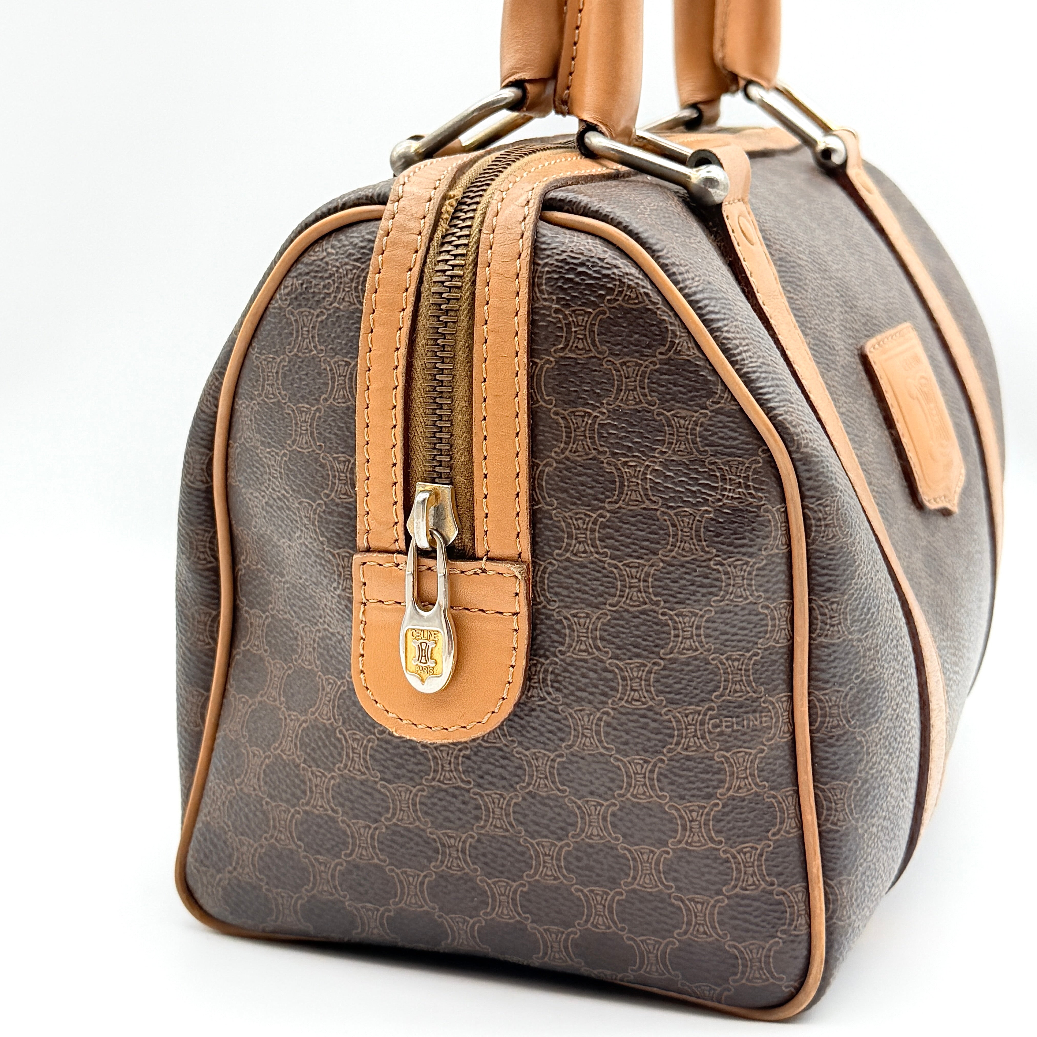 Celine Macadam Boston Bag Brown/Beige