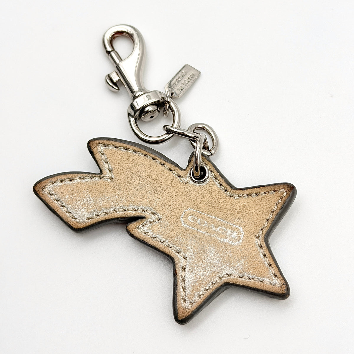 Coach Poppy Leather Shooting Star Bag Charm Pink