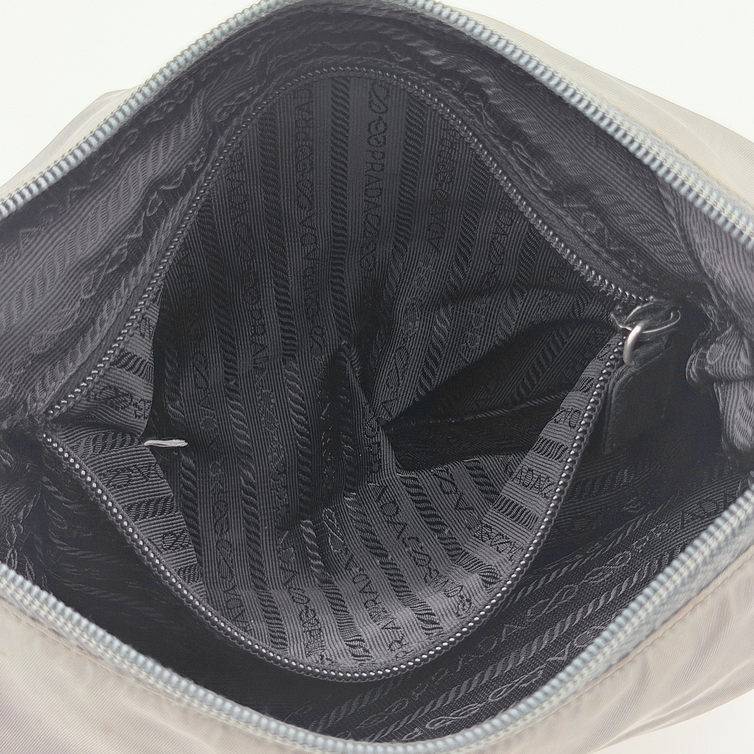 Prada Tessuto Nylon One Shoulder Bag Grey