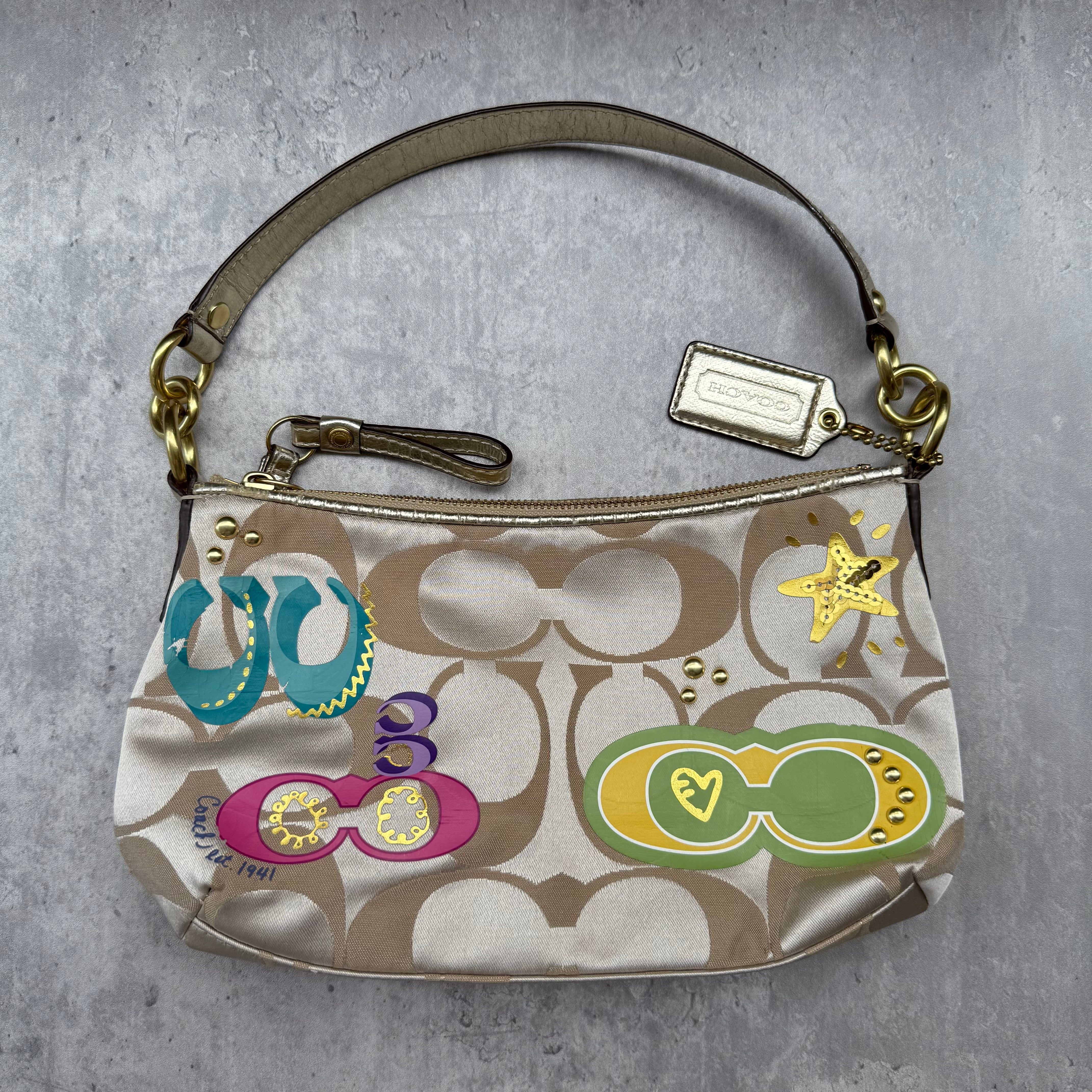 Coach 2Way Signature Baguette ShoulderBag Multicolor