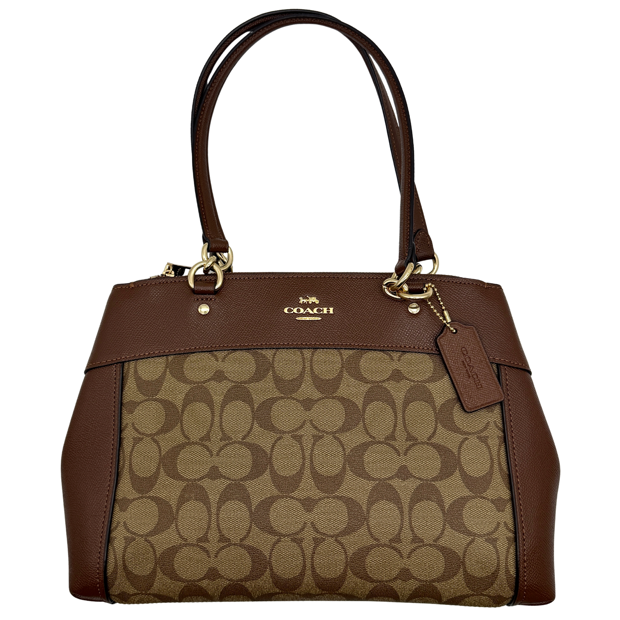 Coach Brooke Carryall Shoulder Bag Beige/Brown
