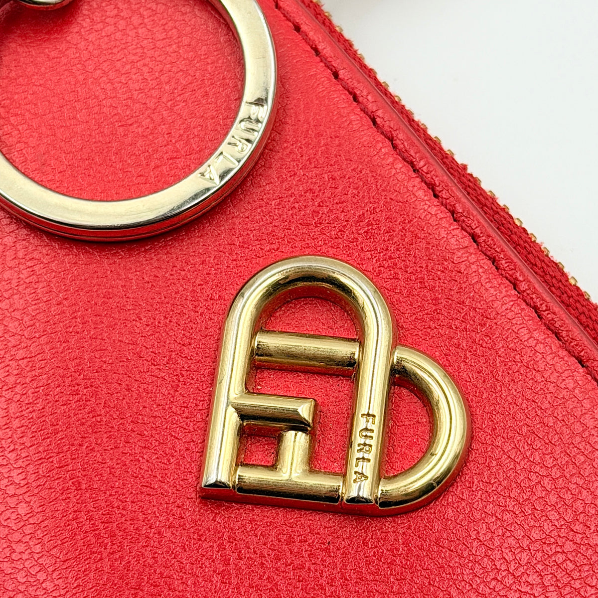 Furla My Joy Keyring Card Case Red