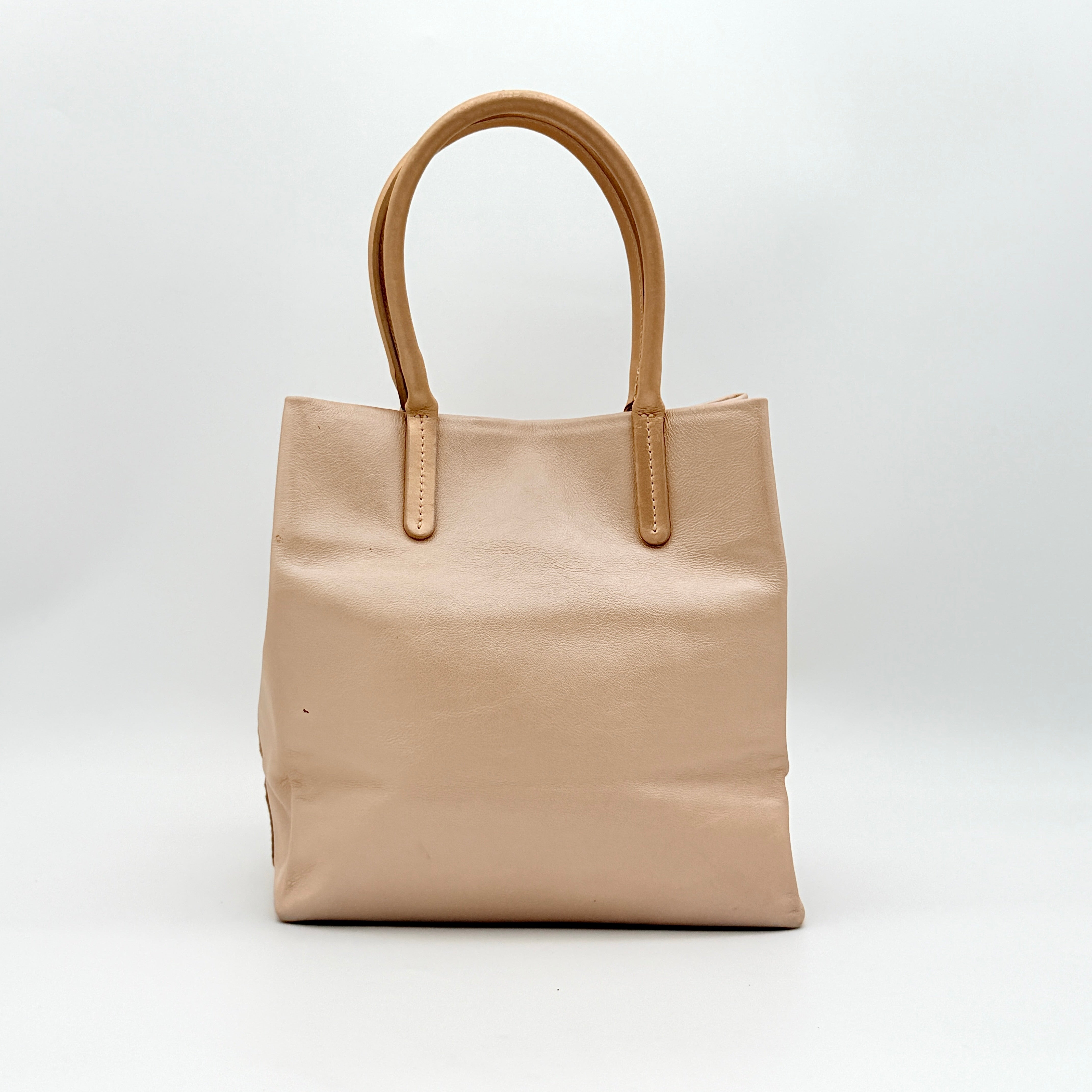 Furla Leather Mini Tote Bag Beige