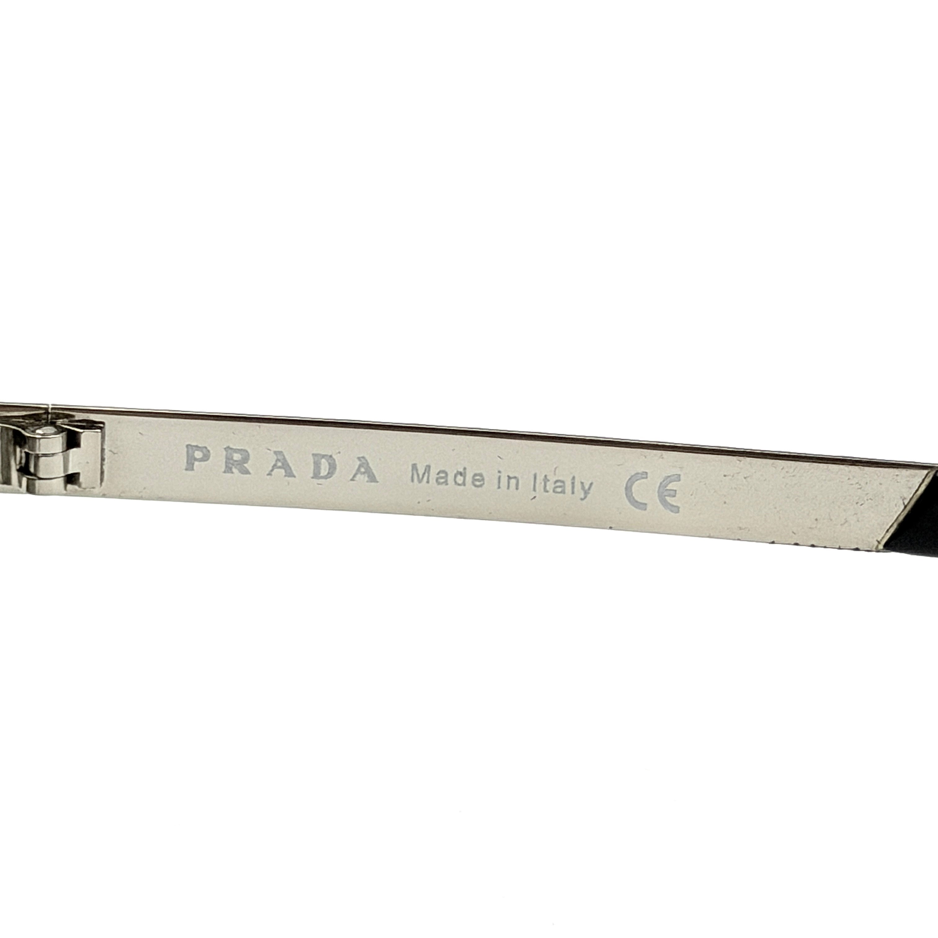 Prada SPR56I Rhinestone Sunglasses Silver