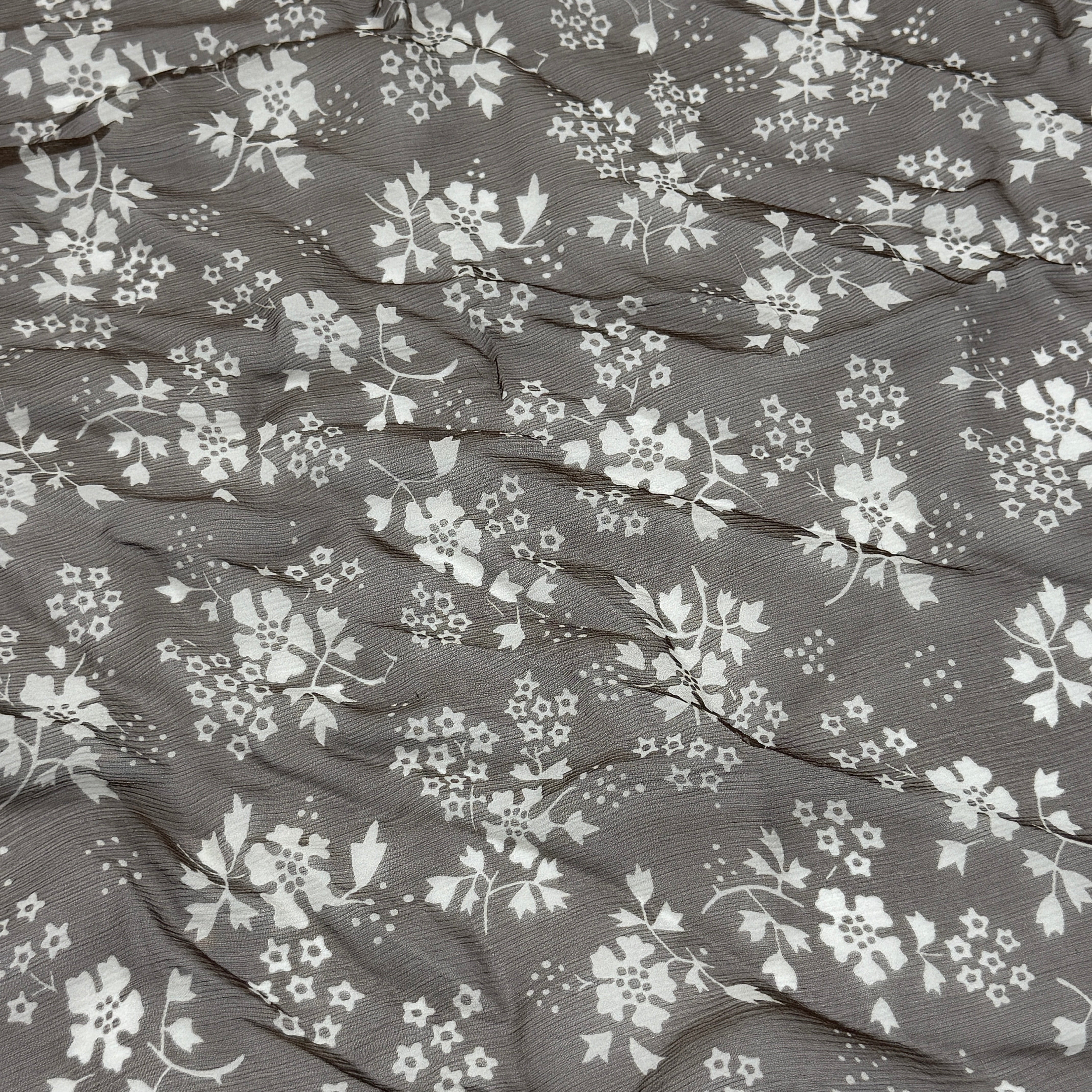 Needles Floral Brown Silk Scarf Brown