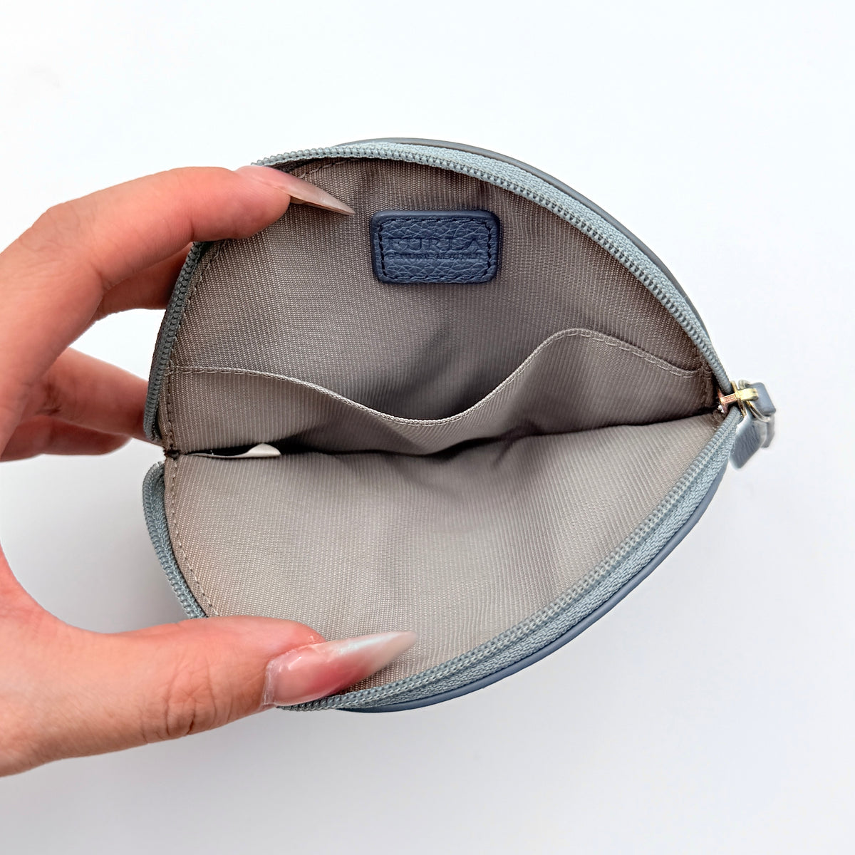 Furla Teddy Bear Leather Coin Case Blue