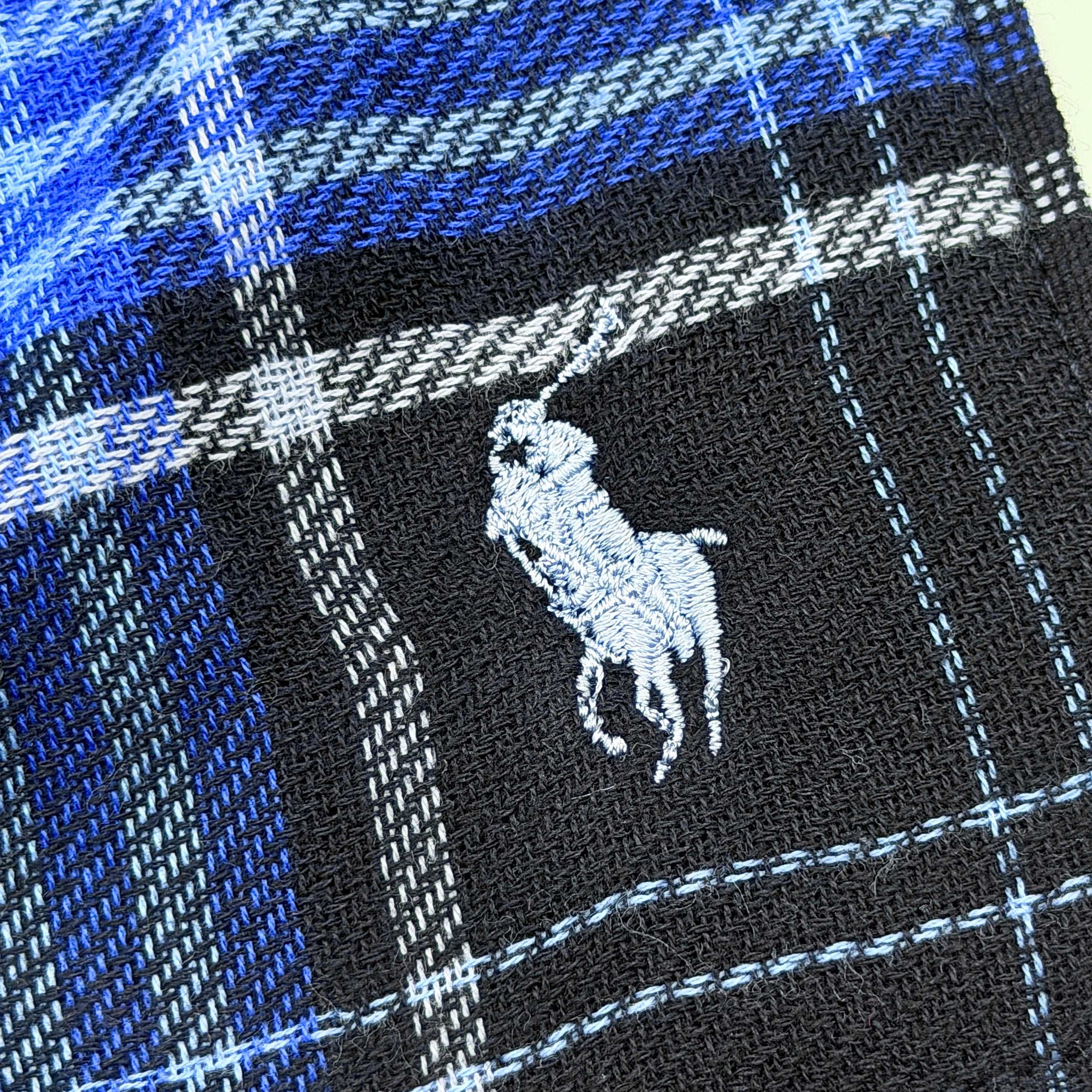 Polo Ralph Lauren Gift Set Navy (Ribbed Socks & Plaid Handkerchief)