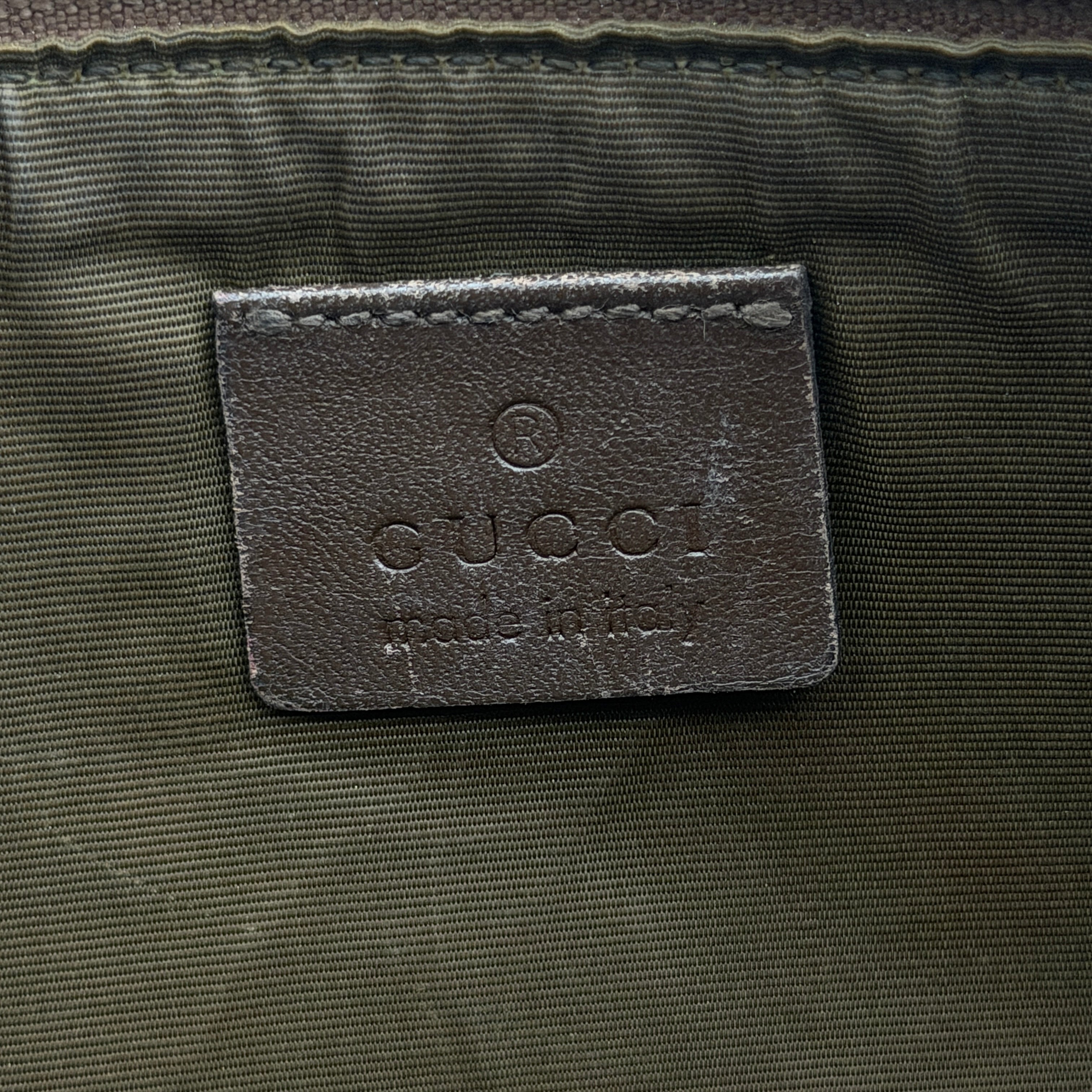 Gucci GG Monogram Pochette Boat Shoulder Bag Brown