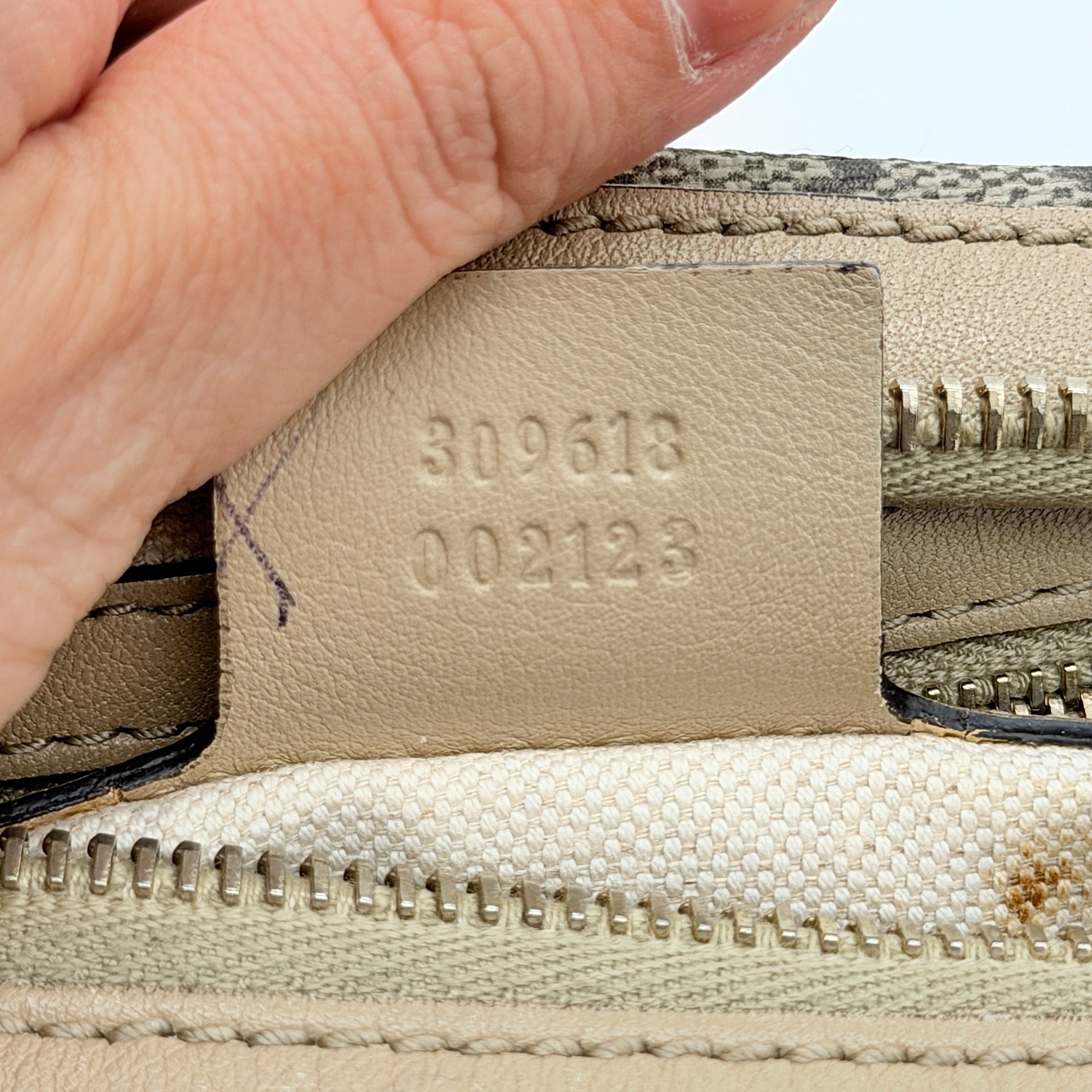 Gucci GG Monogram Nice Hobo Shoulder Bag Beige