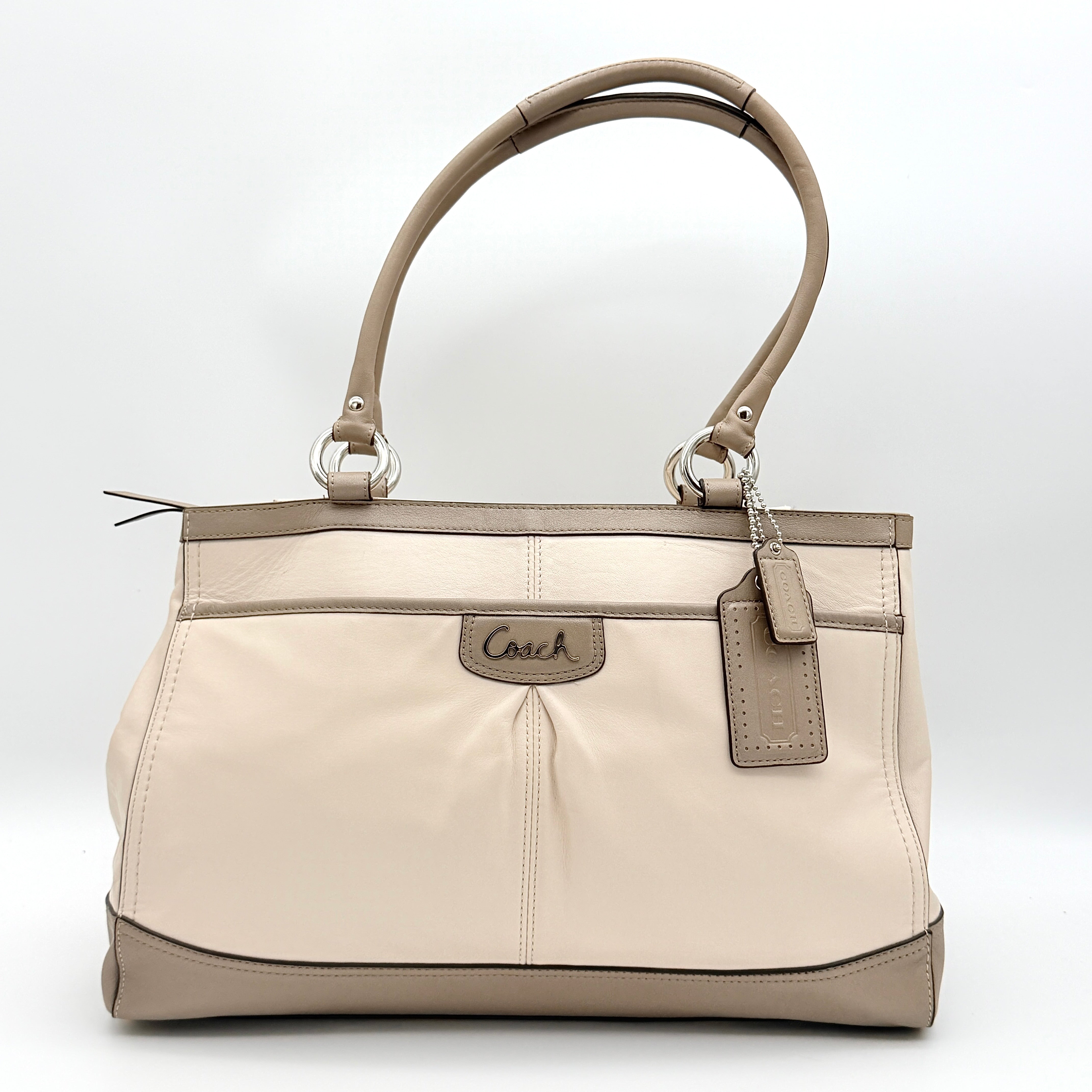 Coach Park Carryall Shoulder Bag Cream/Grey