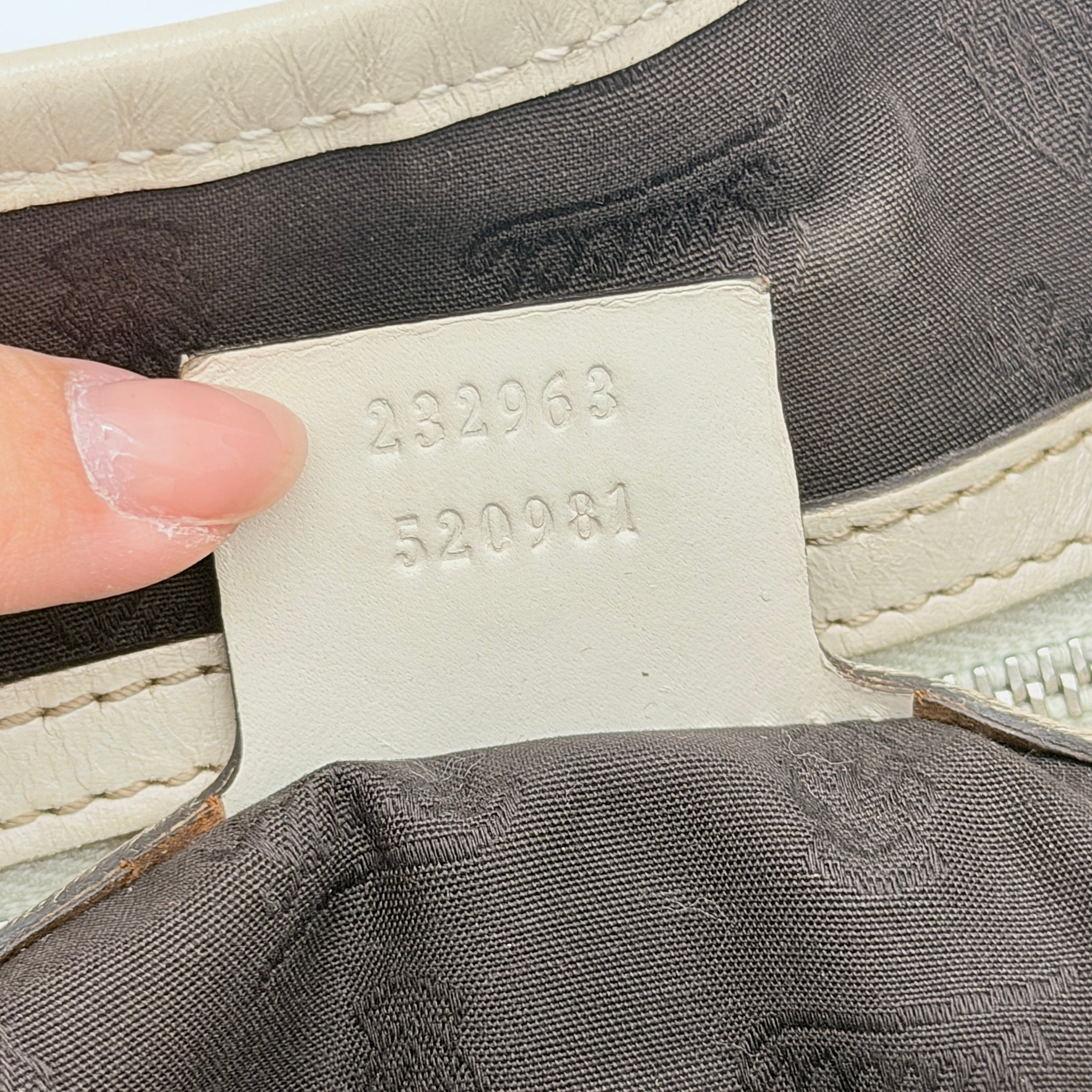 Gucci GG Monogram Twins Shoulder Bag Beige/White