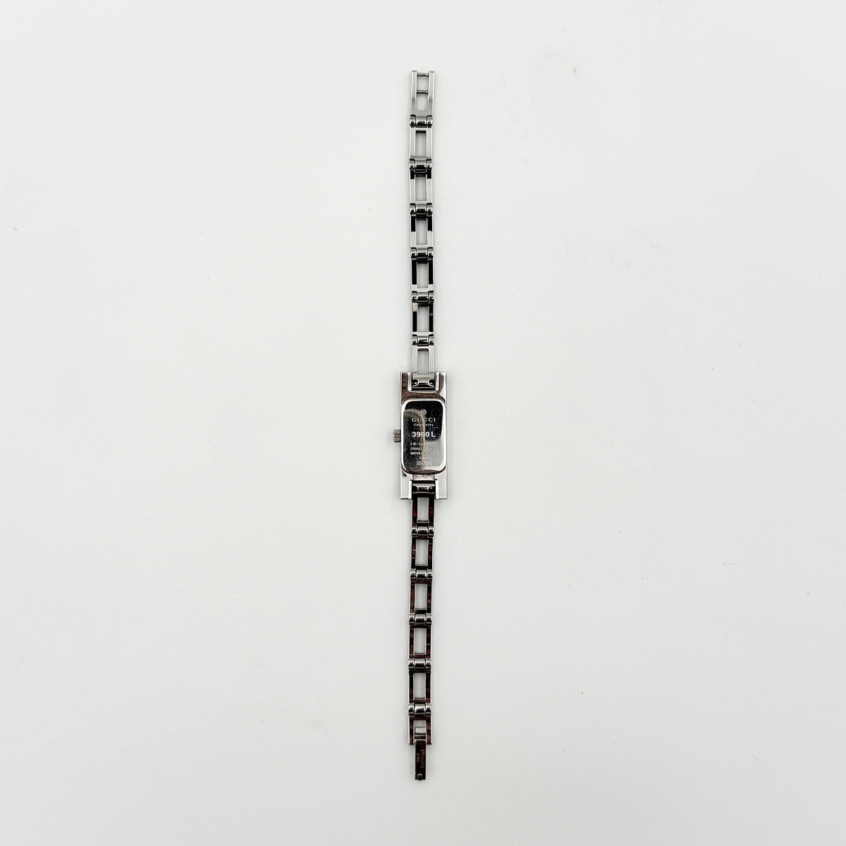 Gucci 3900L Silver Dial Stainless Steel Bangle Watch