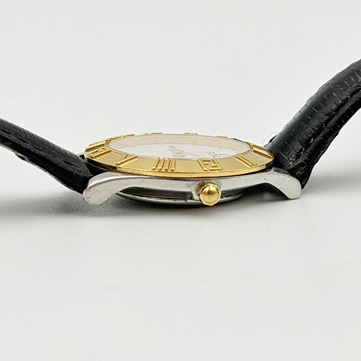 Fendi 2000L Zucca FF Dial Watch Gold/Black
